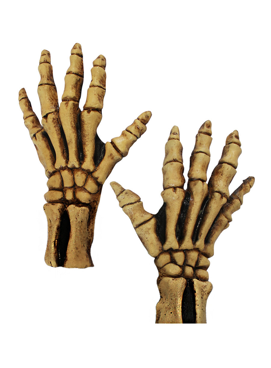 Skeletthände gelb