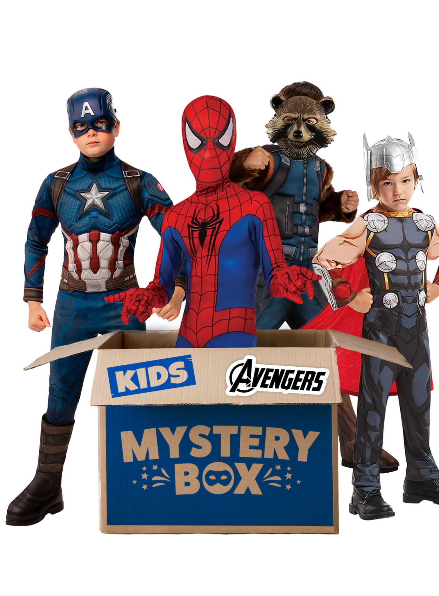 Mystery Box – 3 Avengers Kostüme für Jungs