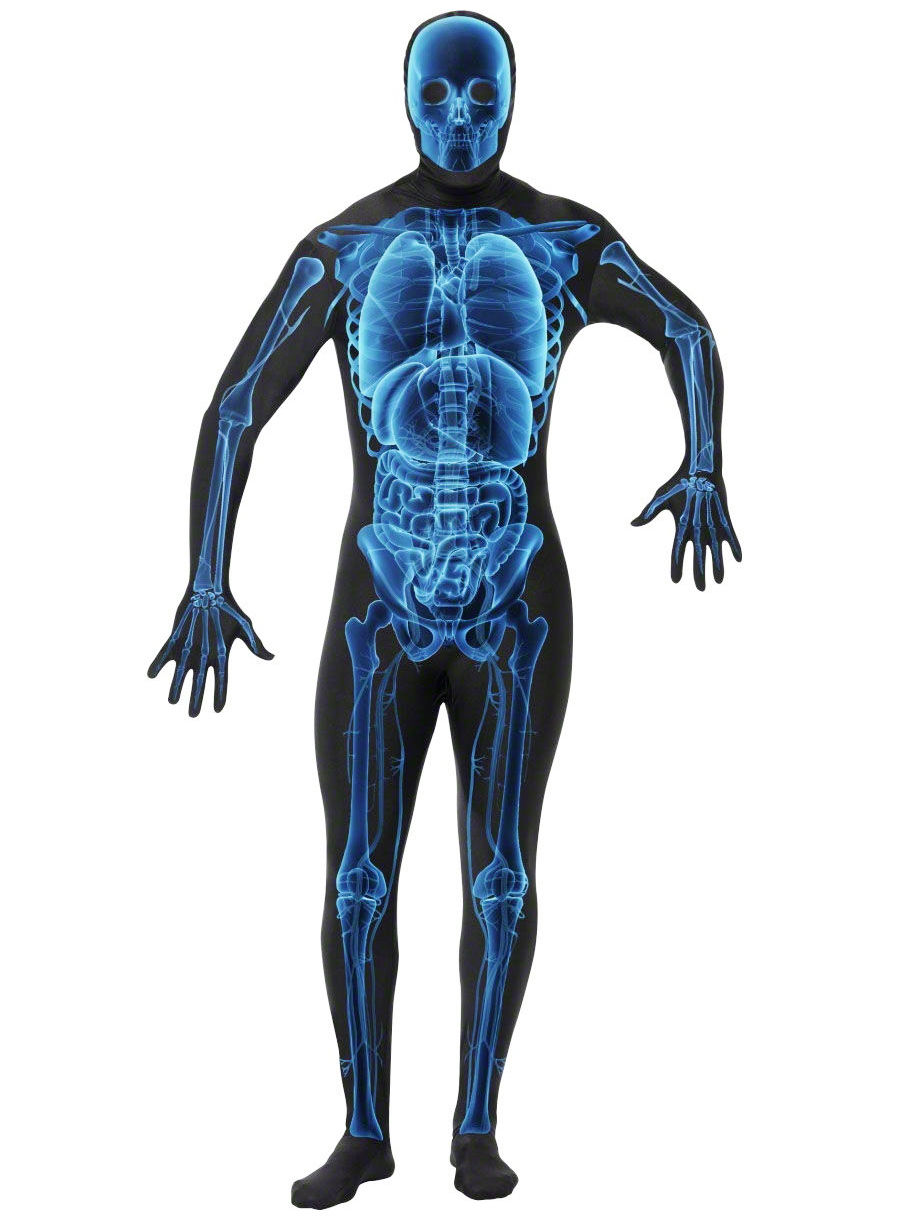Zentai Röntgen Skelett Kostüm