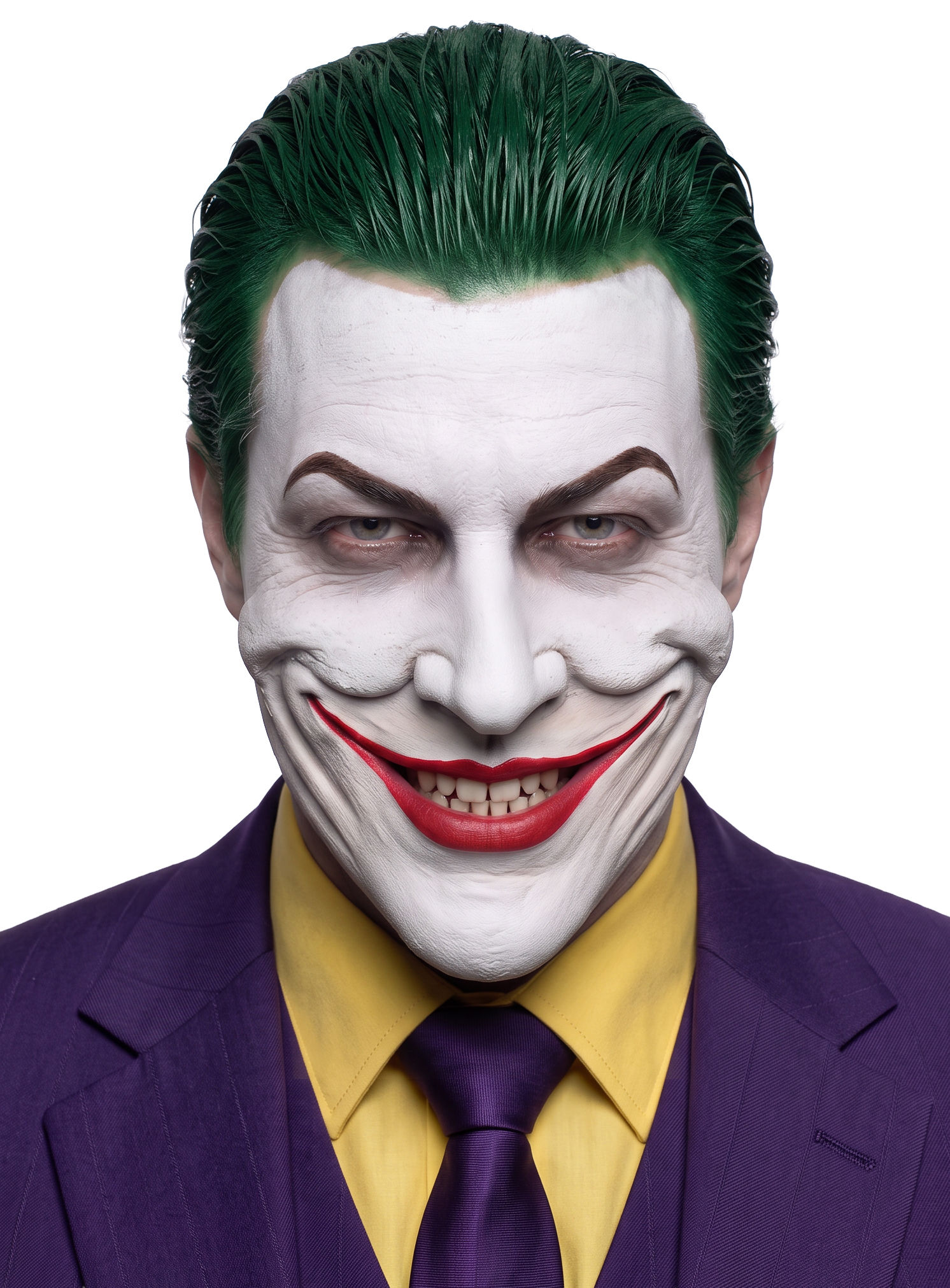 Grinseclown Teilmaske zum Ankleben