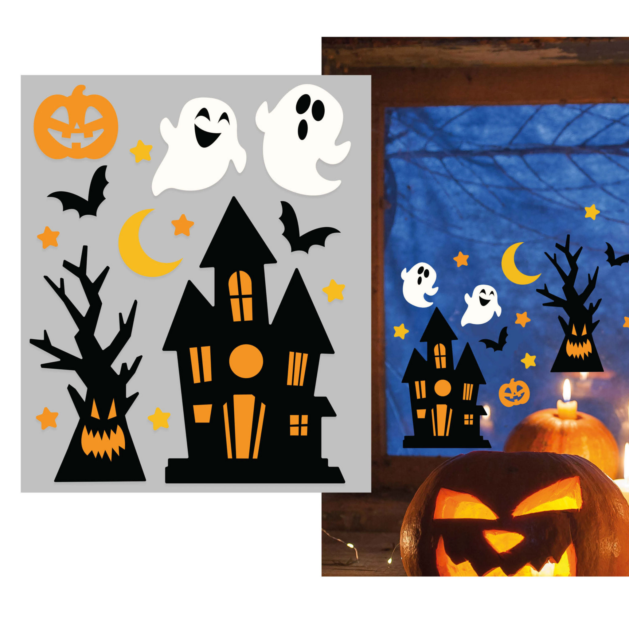 Happy Halloween Haus – Gel-Aufkleber