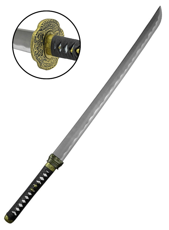 Wakizashi - Musashi Met Stootplaat Draak Schuimwapen