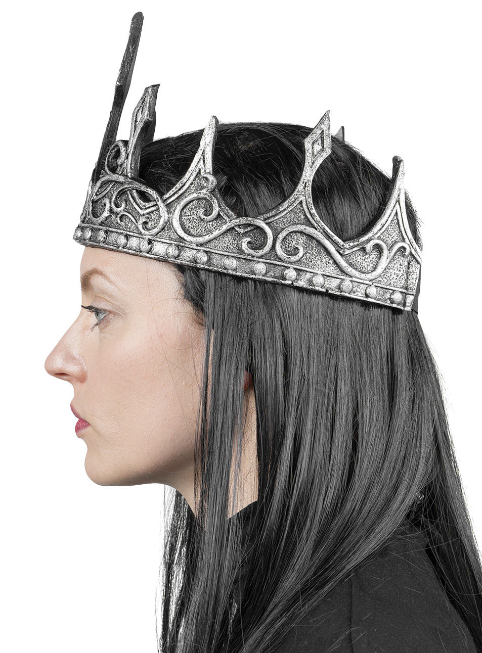 Fantasy koningskroon zilver van schuimrubber