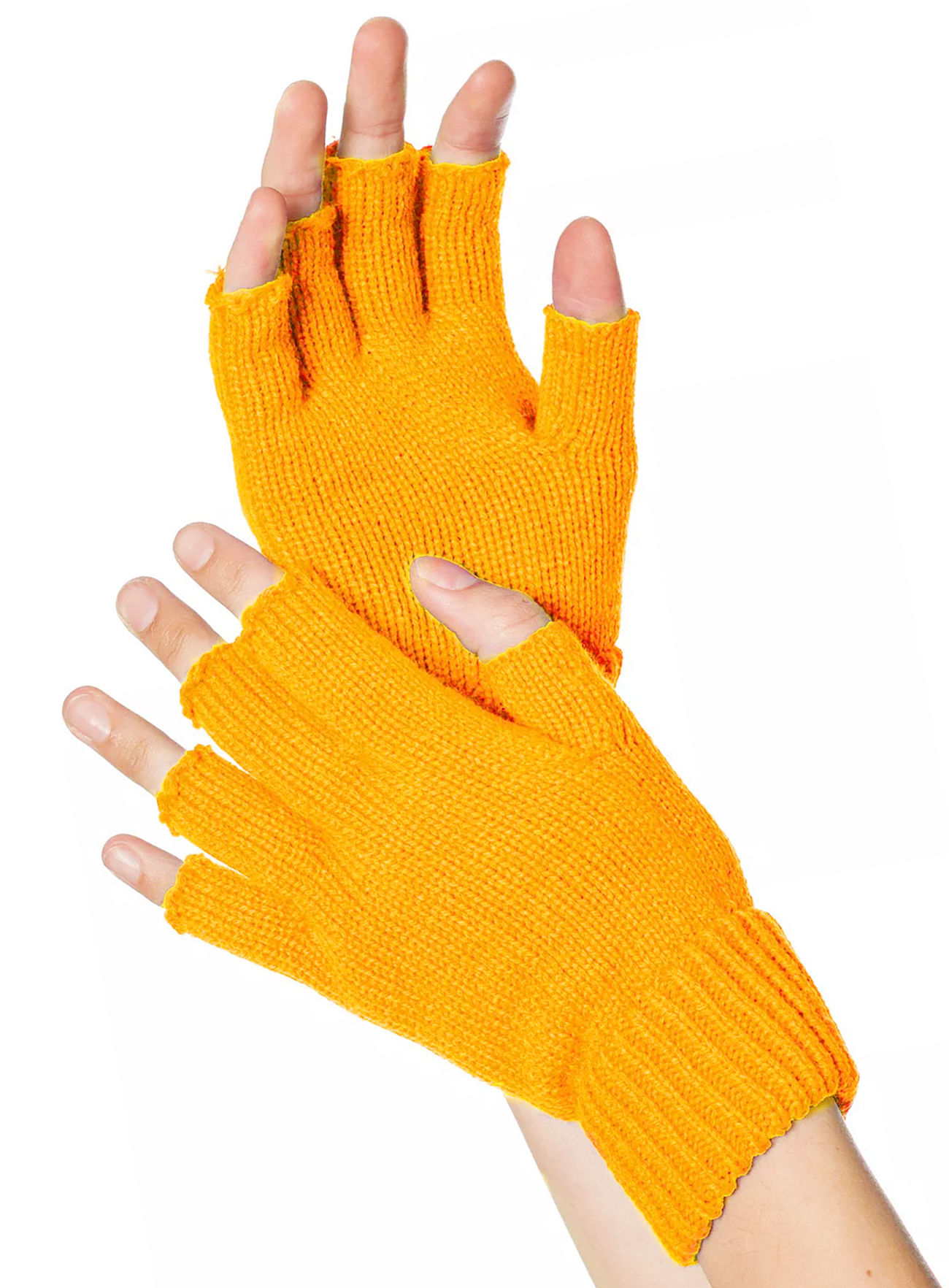 Vingerloze stoffen handschoenen oranje