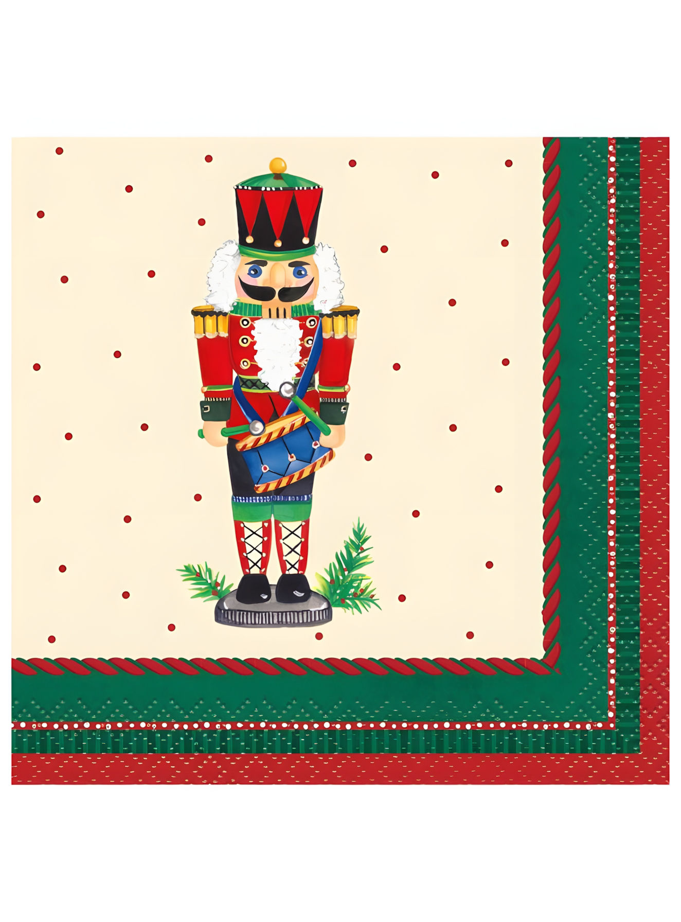 16 Weihnachtsservietten Nussknacker – 25 x 25 cm