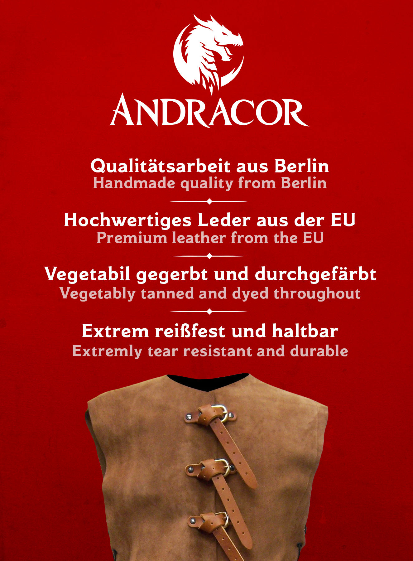 Lederwams mit Schnallen - Jäger