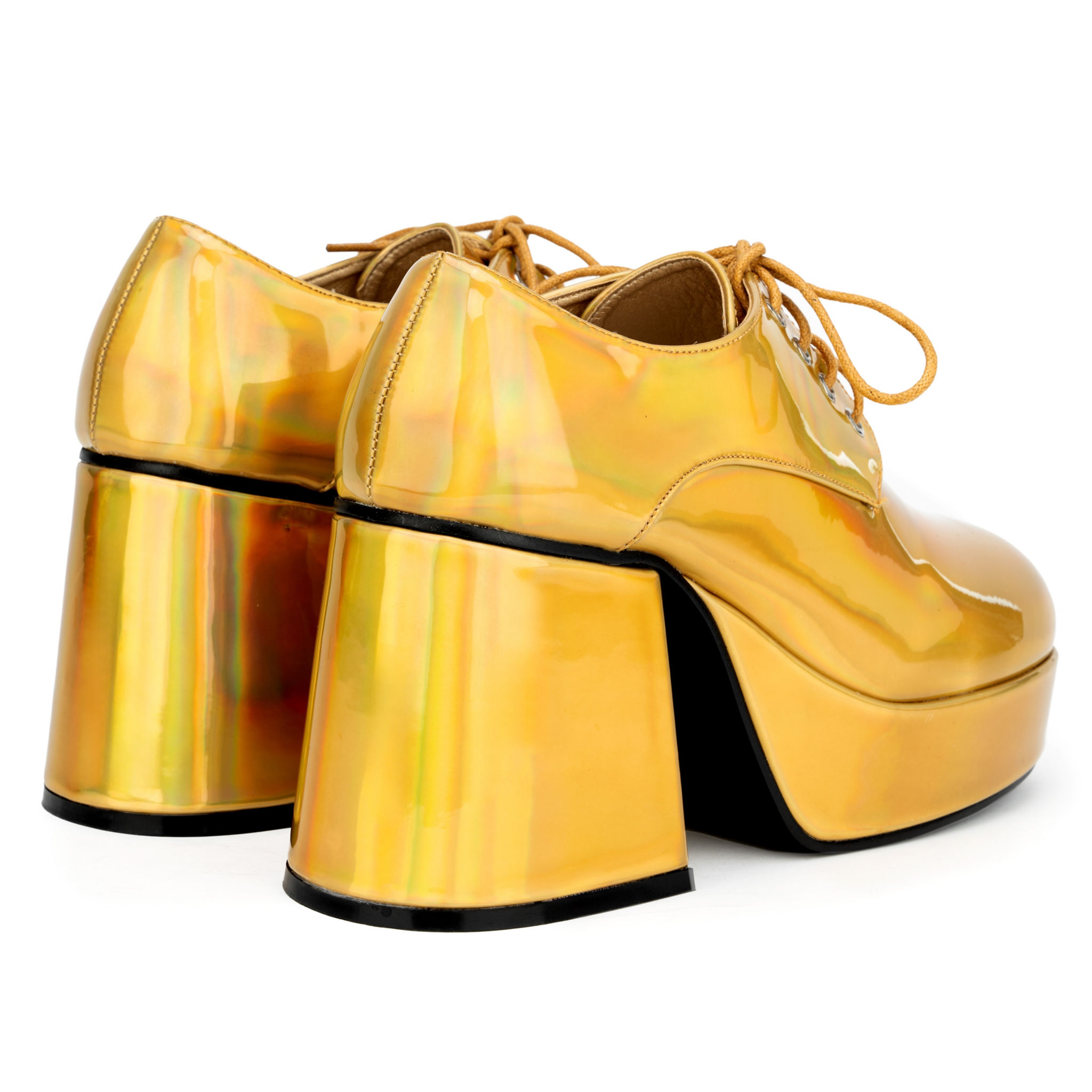 Plateauschuhe Herren gold
