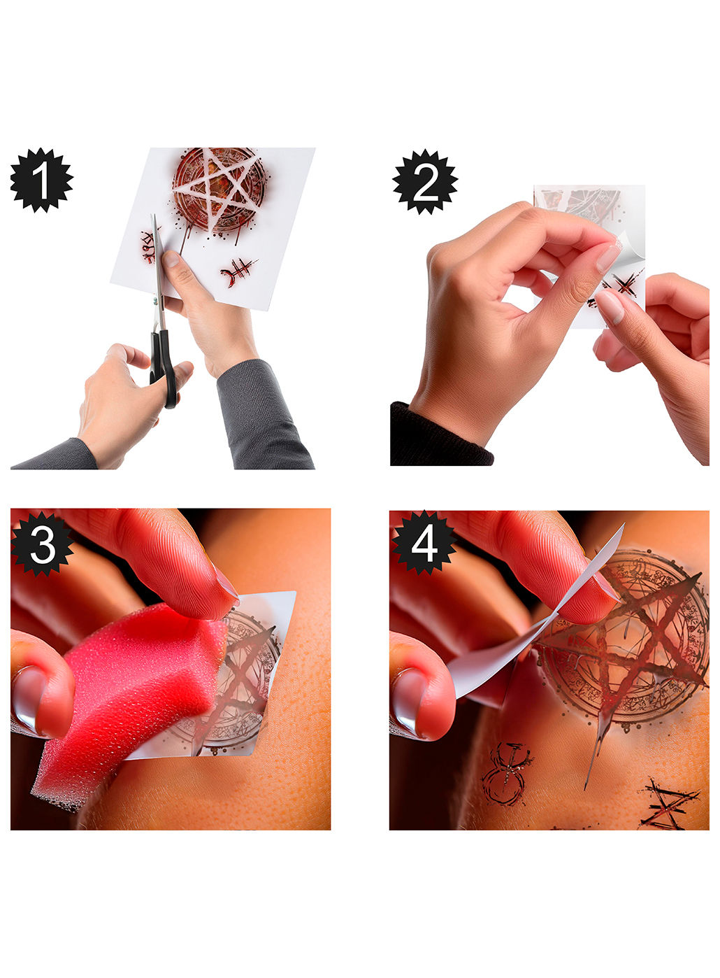 Teufelsanbeter Klebetattoos