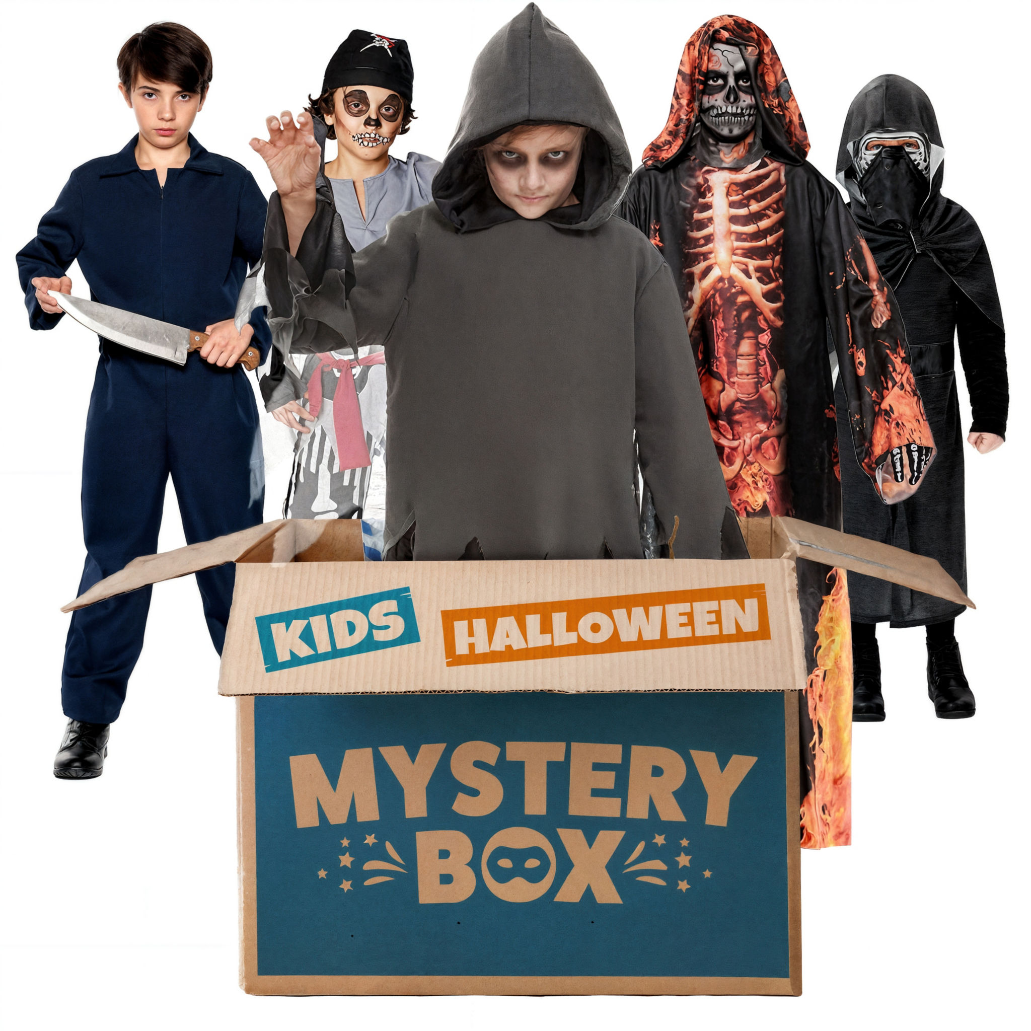 Mystery Box Halloween – 3 Kostüme für Jungs