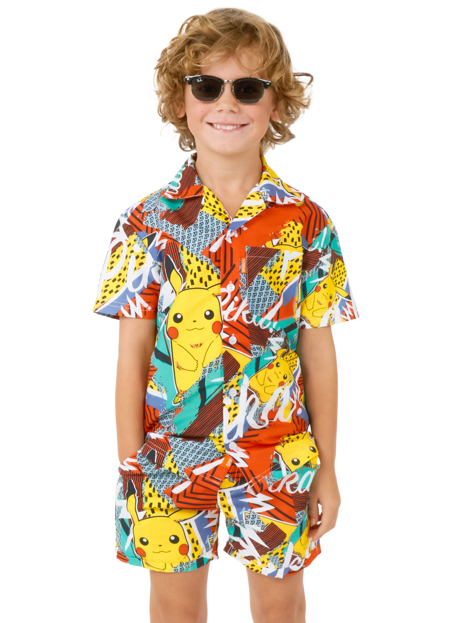 OppoSuits Boys Pika Pikachu Sommer Kombi
