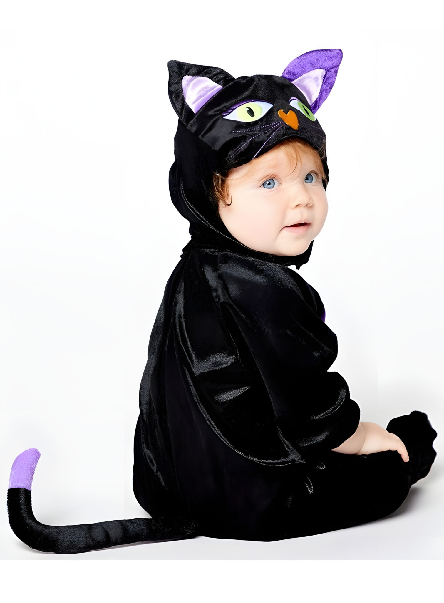 Halloween Katzen Kostüm für Babys