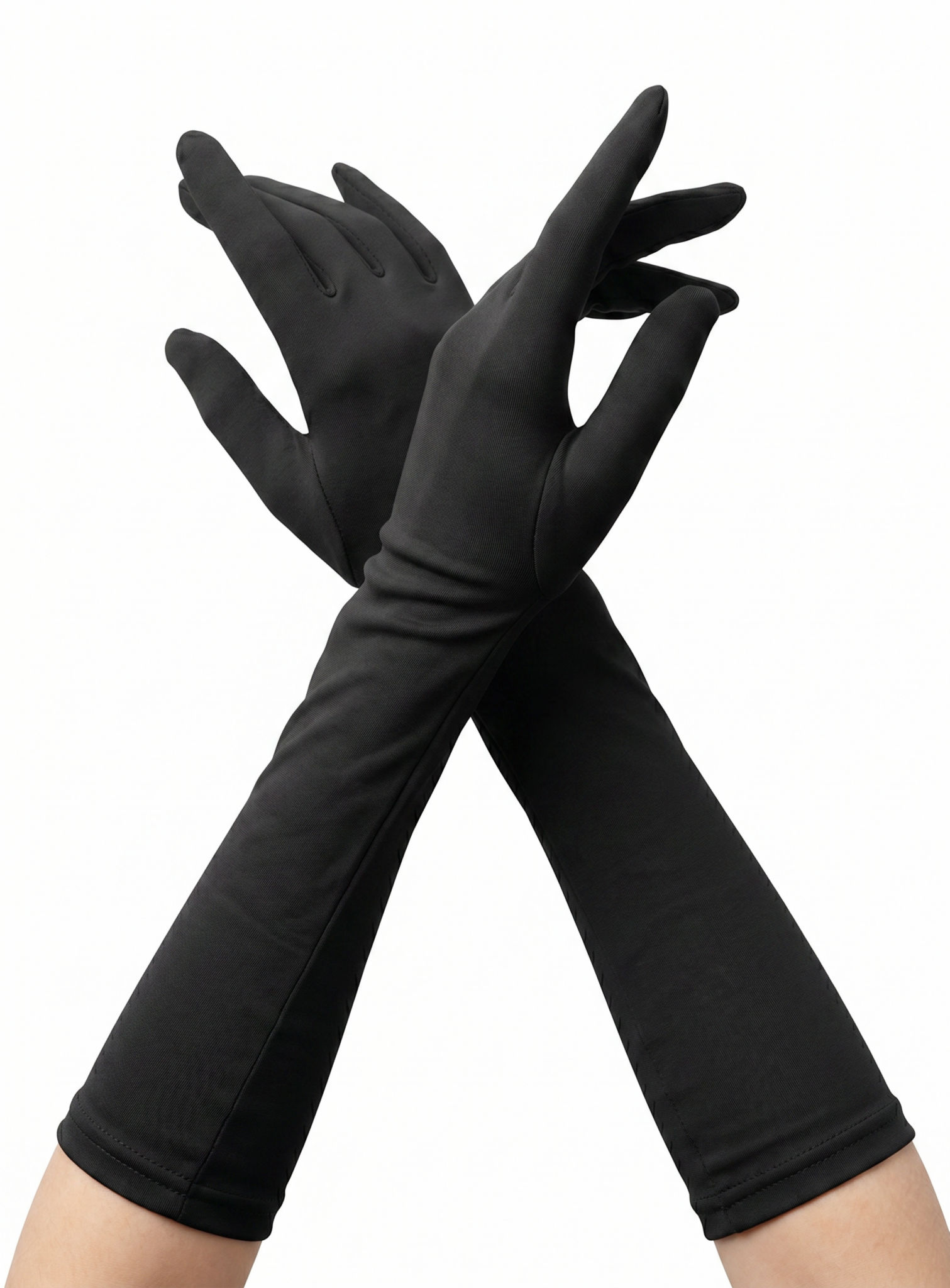 Handschuhe lang schwarz