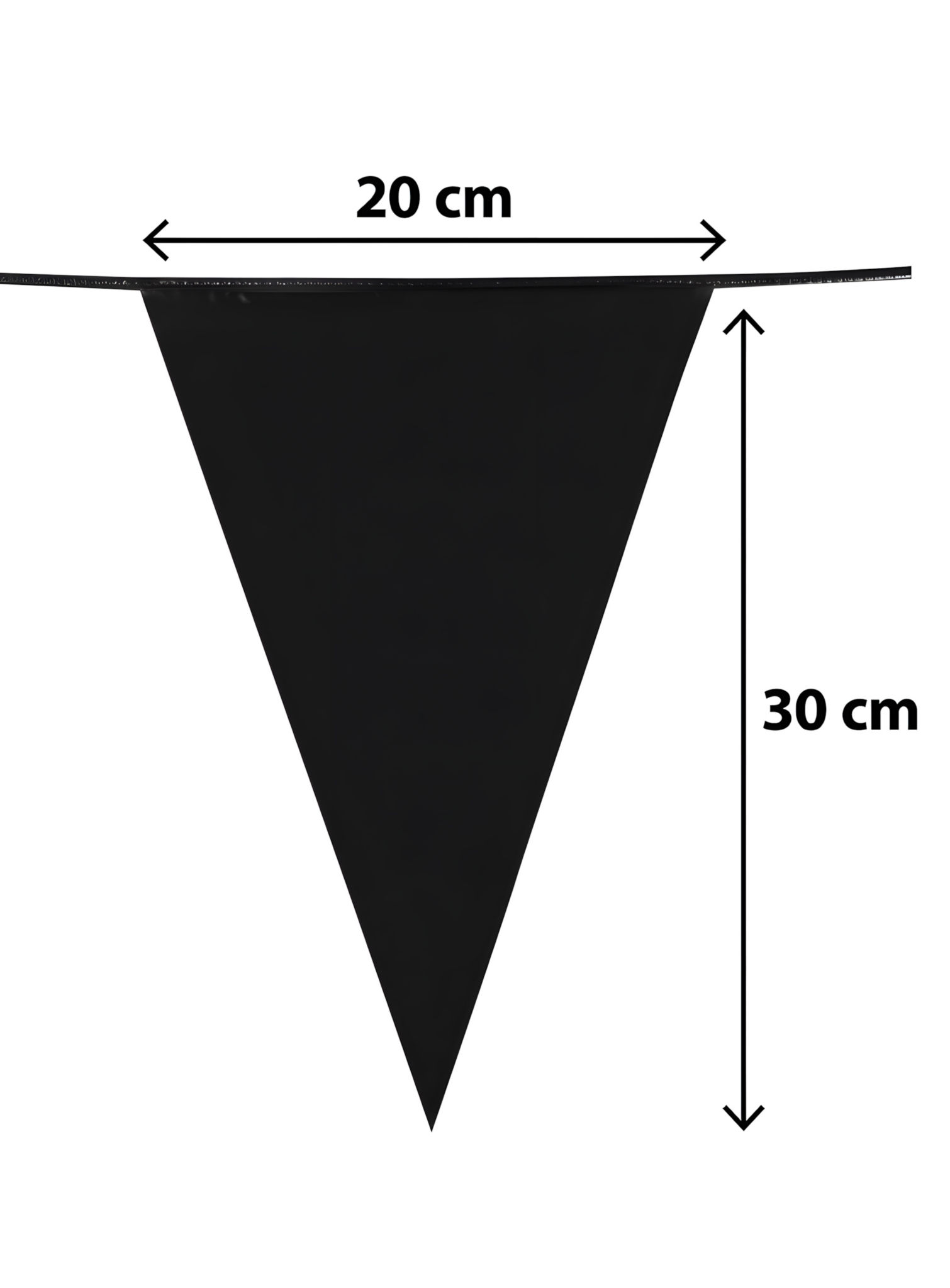 Zwarte vlaggenlijn 10 meter