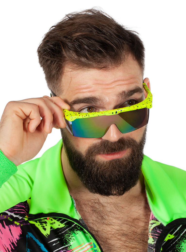80er Schnelle Brille gelb