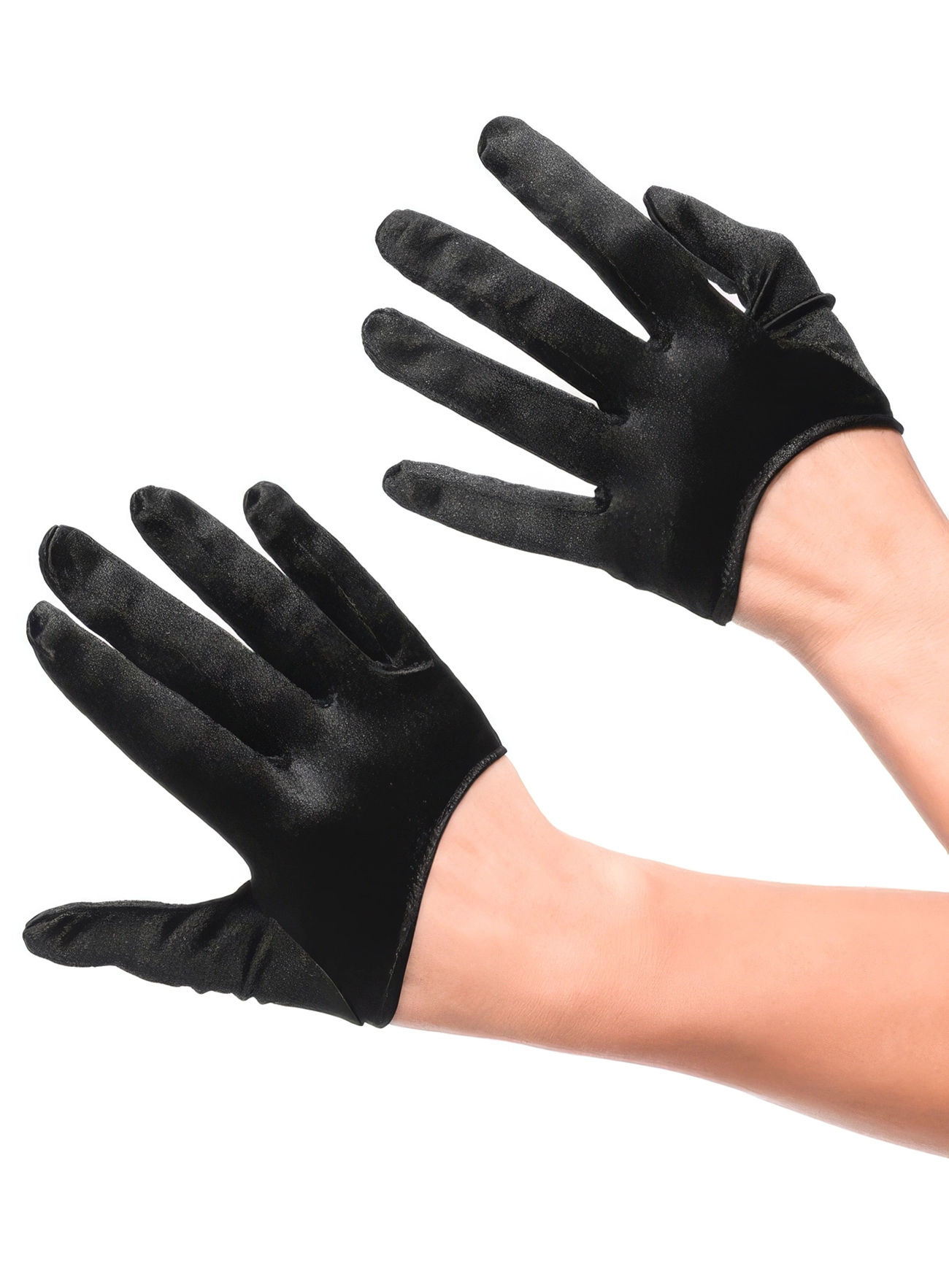 Kurze Satinhandschuhe
