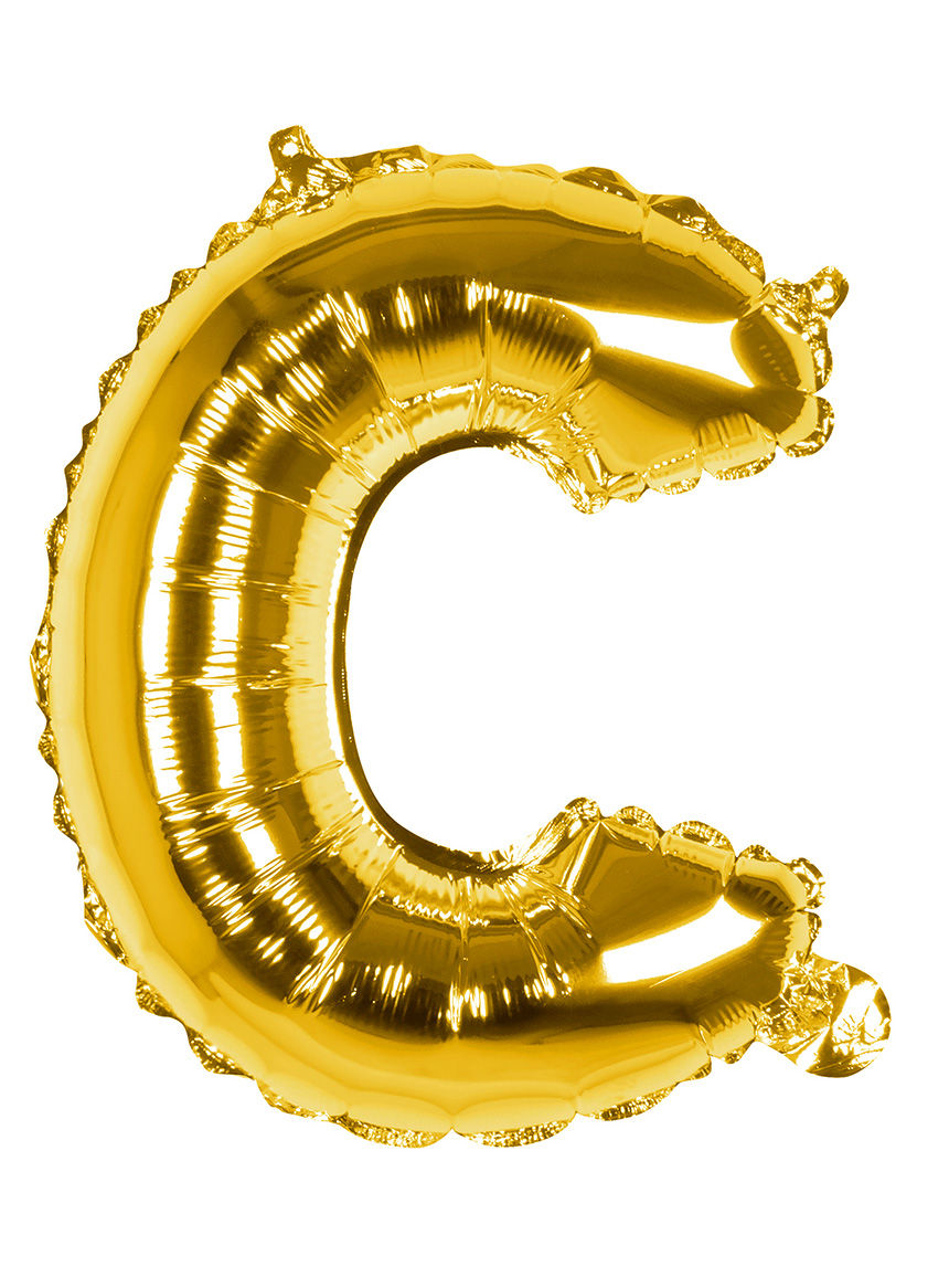 Folienballon Buchstabe C gold 36 cm