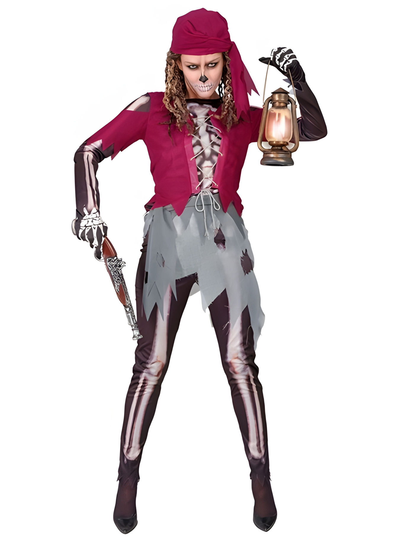 Piratenskelett Damen Kostüm