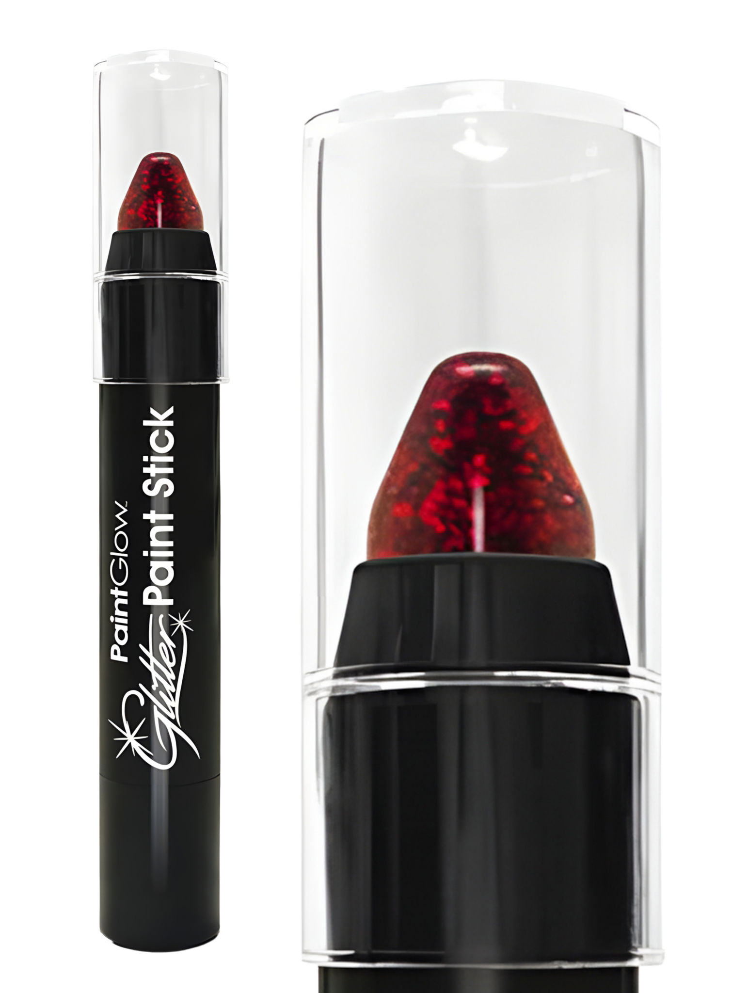 Glitzer Face Paint Stift rot