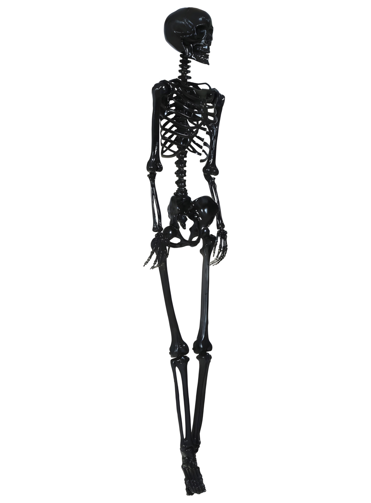 Schwarzes Skelett Mick – Halloweendeko 90 cm