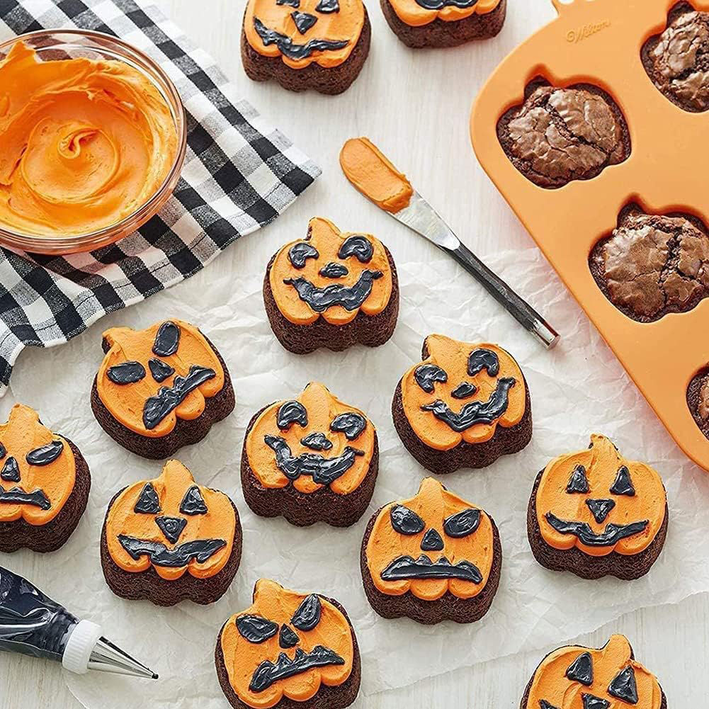 Kürbis Muffins Silikonform für kleine Kuchen, Kekse, Schokolade und zum Backen 6-fach