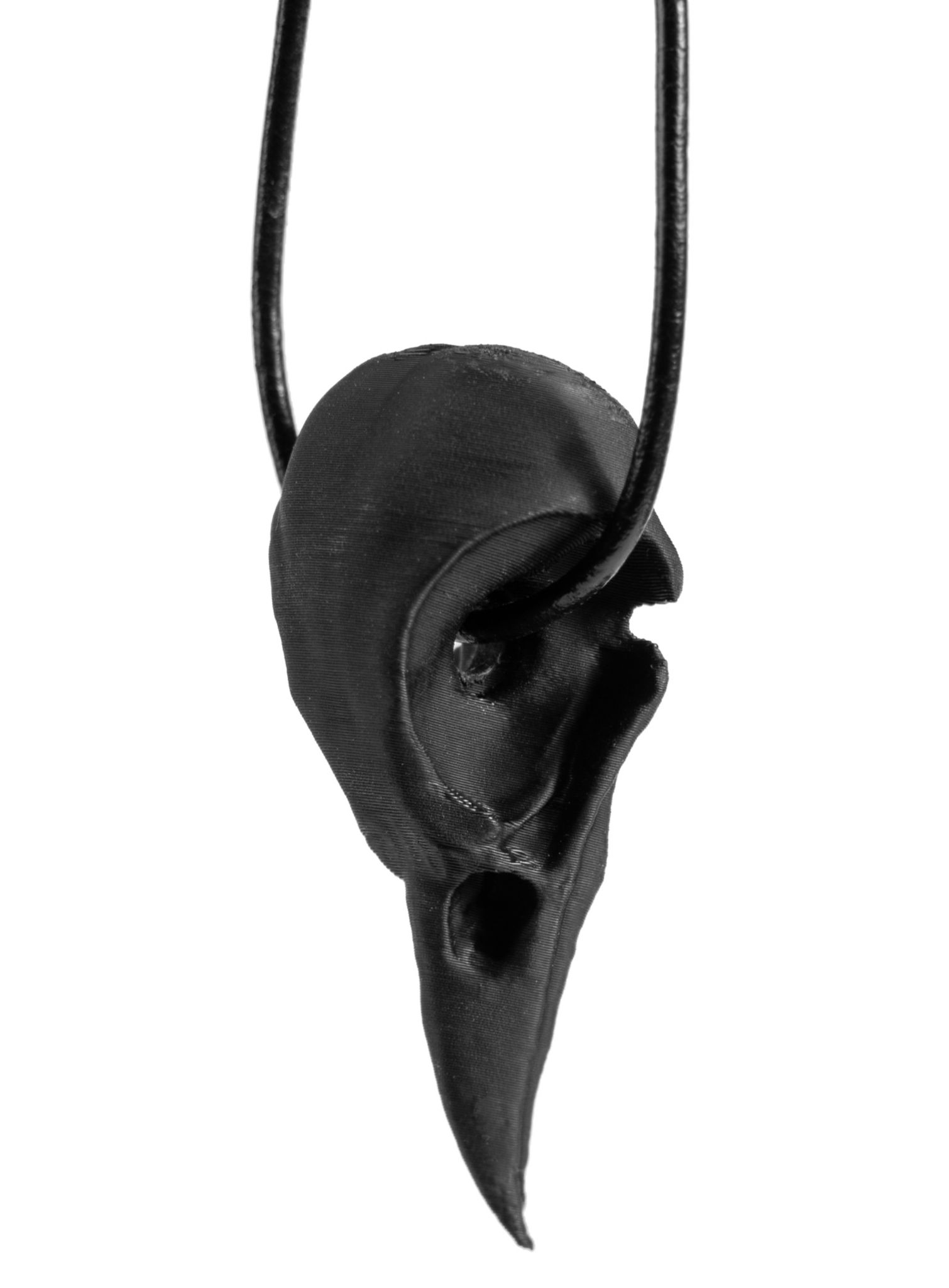 3D-Druck Krähenschädel Anhänger mit Lederband