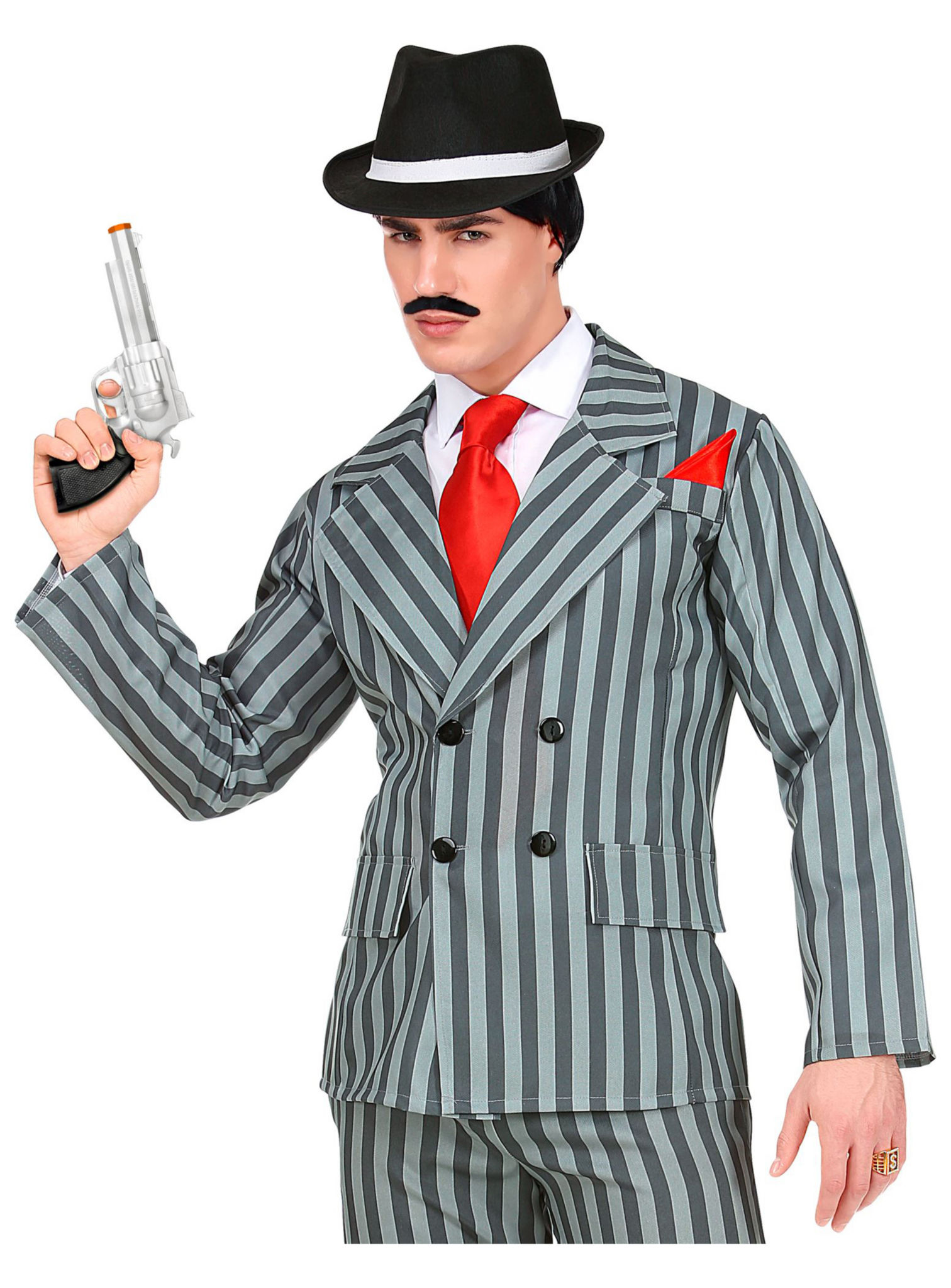 Silberner Gangster Revolver