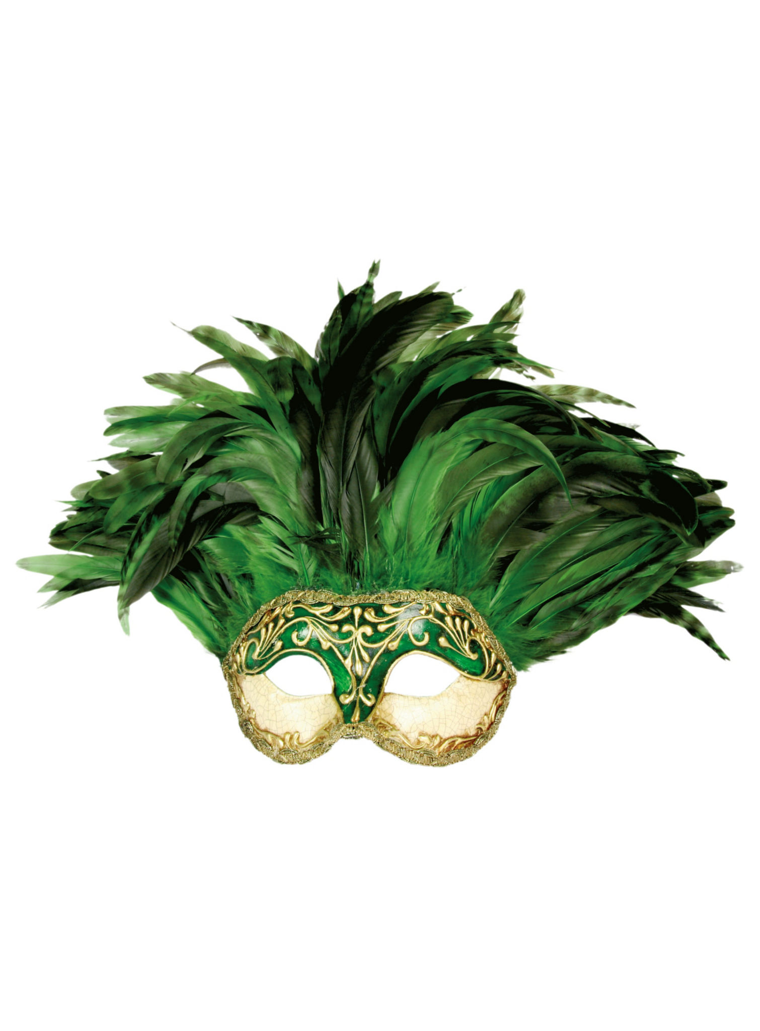 Incas Colombina Stucco craquele verde - Venezianische Maske