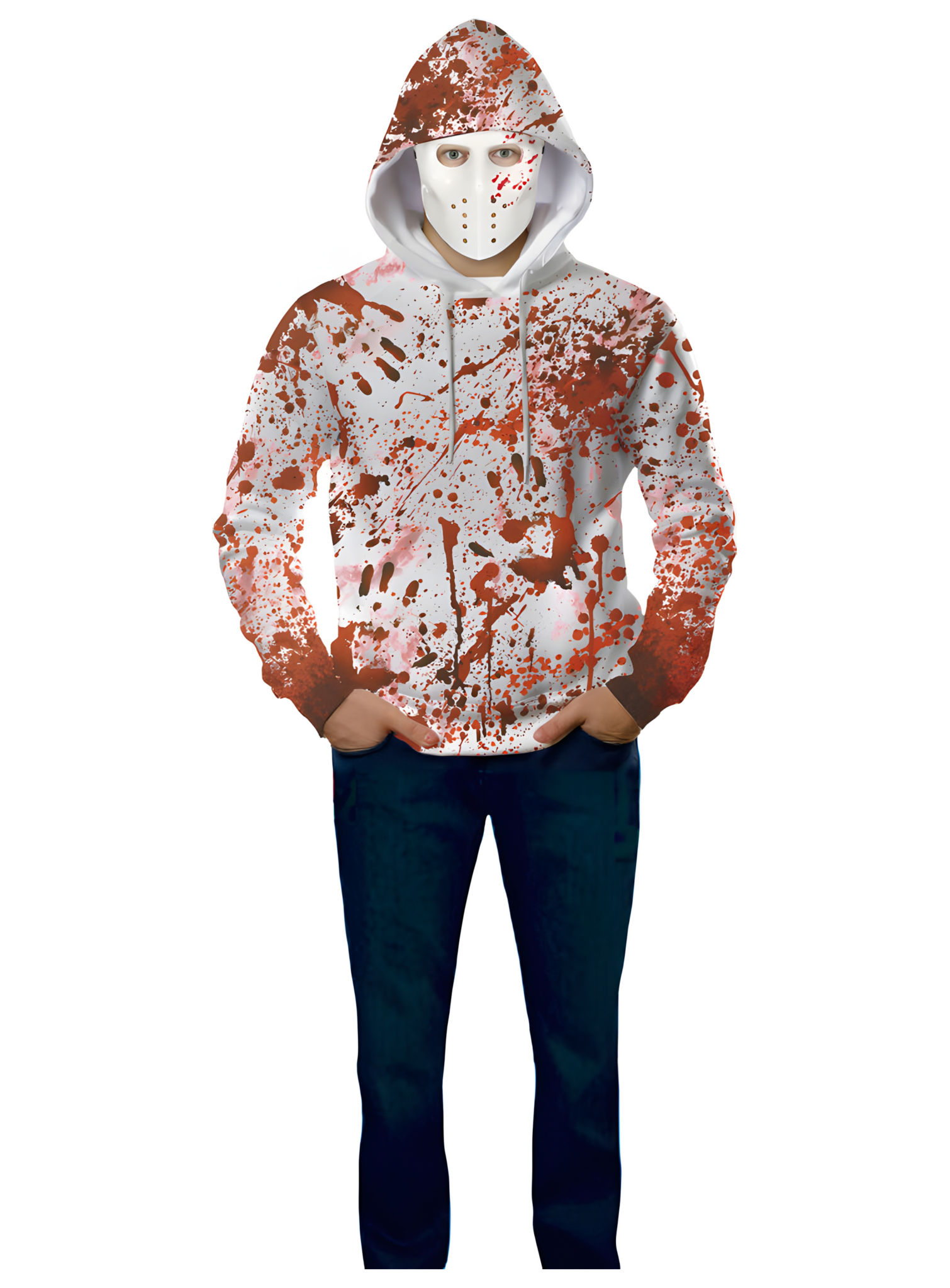 Blutbespritzter Kapuzenpulli