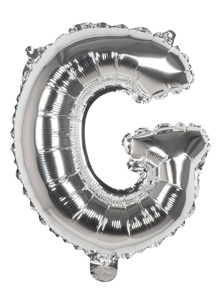 Folienballon Buchstabe G silber 36 cm