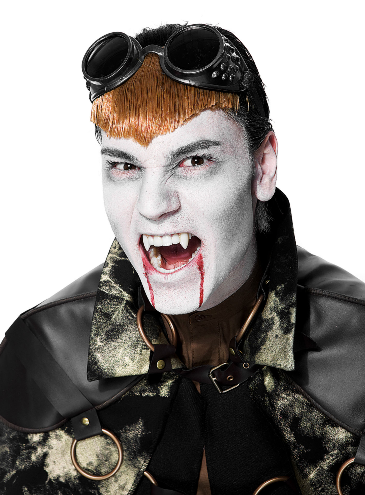 Steampunk Vampir Brille schwarz