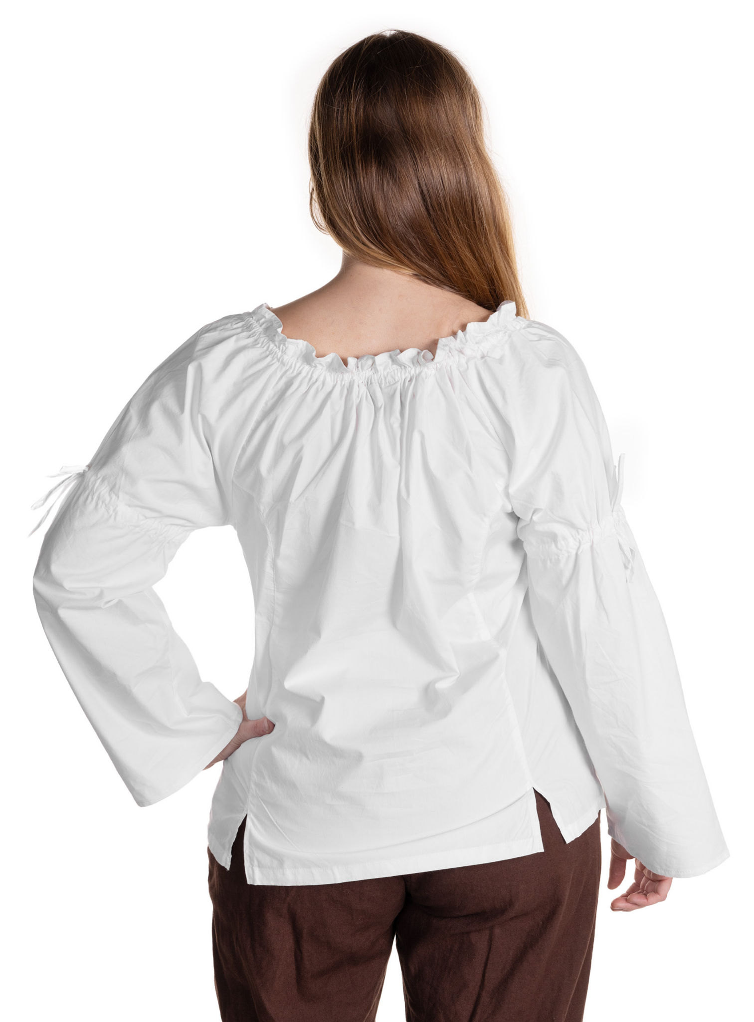 Weiße Piratenbluse