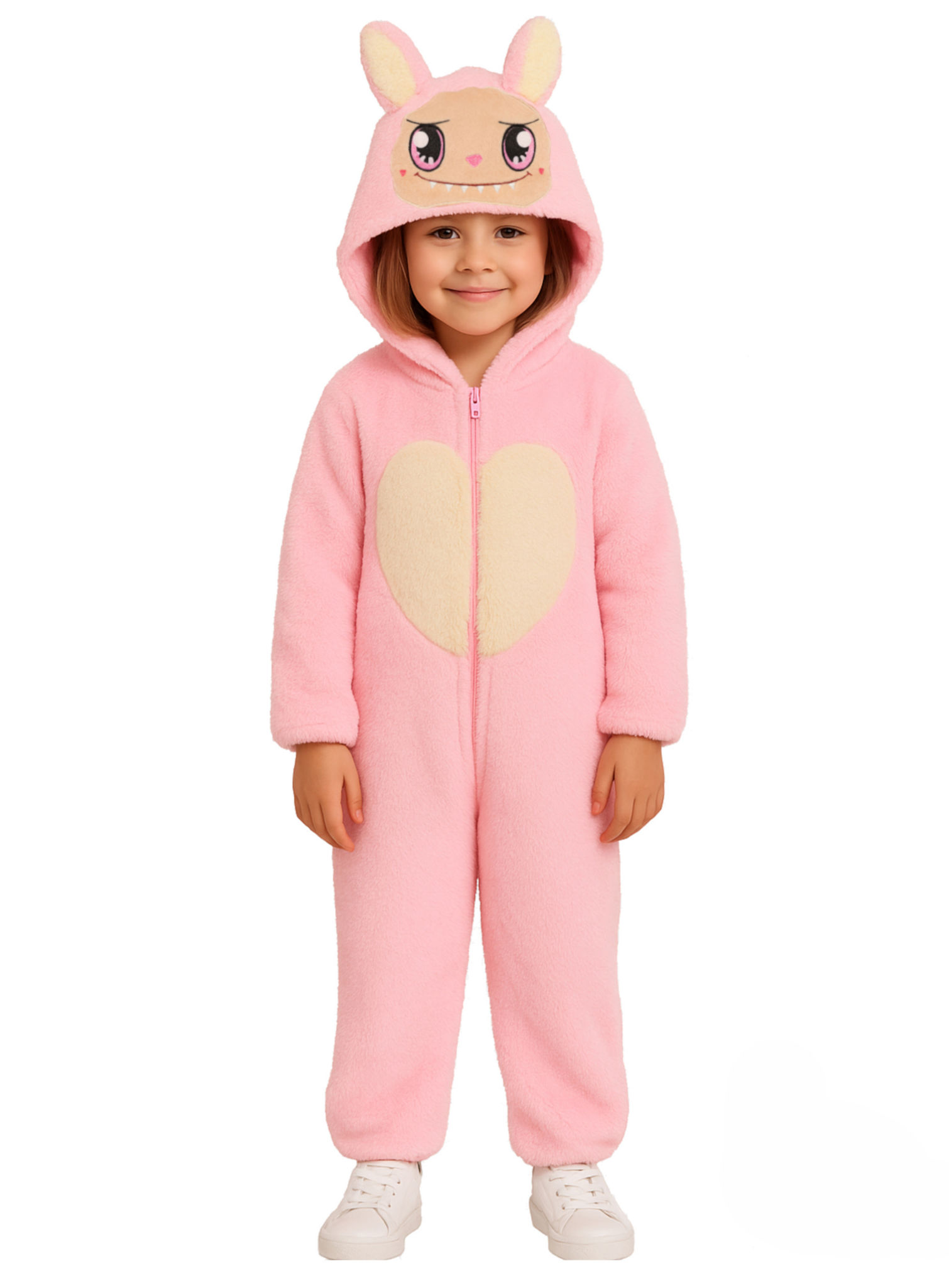 Herz Lafufu Kostüm für Kinder rosa