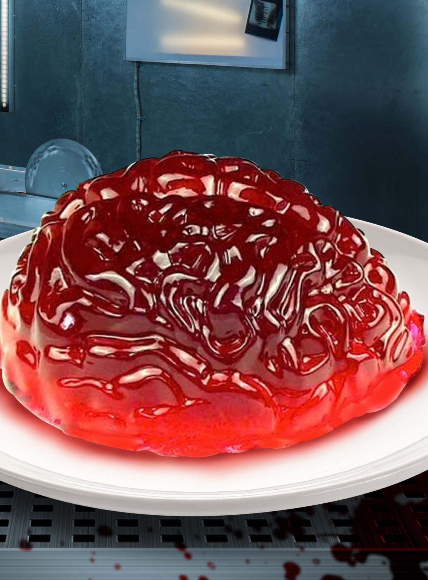 Halloween Puddingform Gehirn