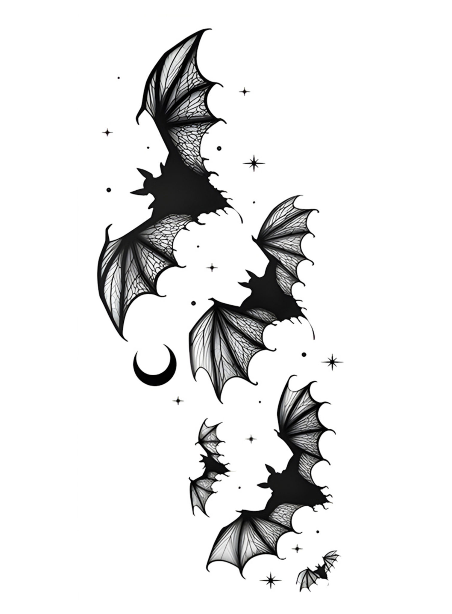 Fledermaus Klebetattoo