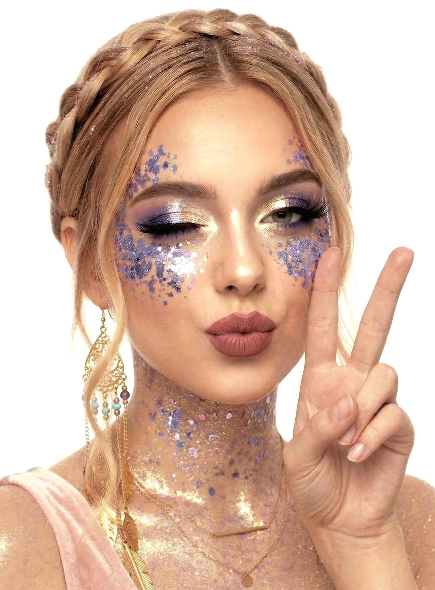 Moon Glitter Bio Chunky Glitzer lavendel