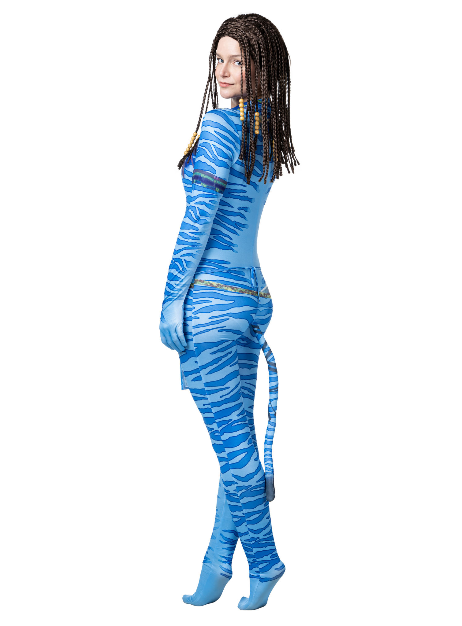 Blaue Stammeskriegerin Kostüm für Frauen