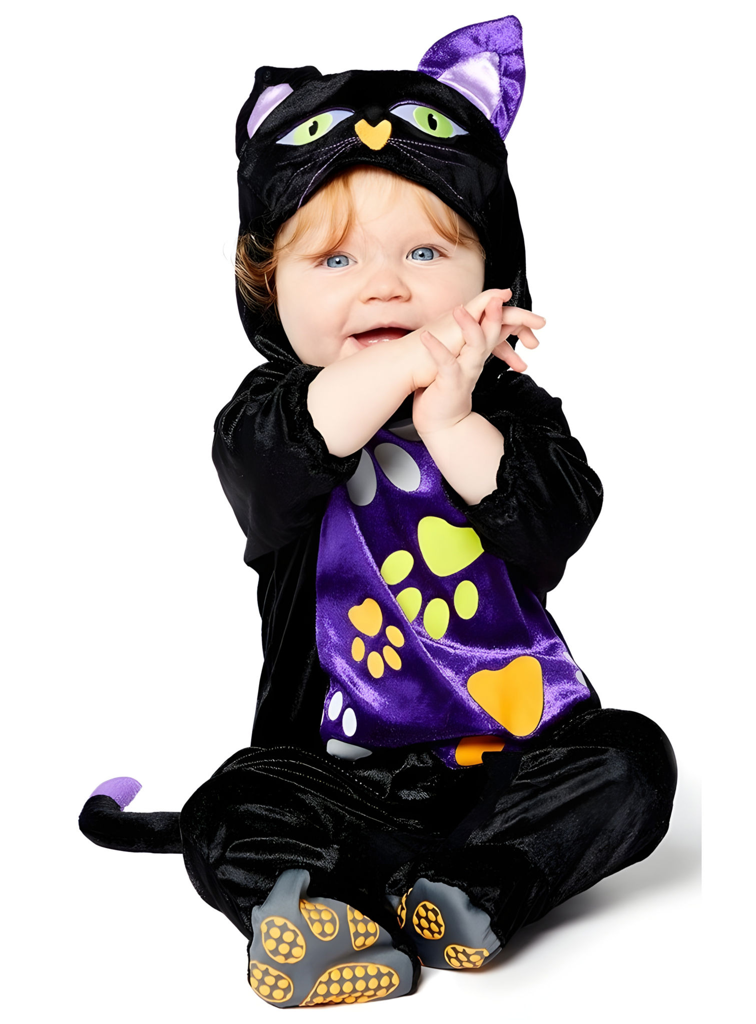 Halloween Katzen Kostüm für Babys