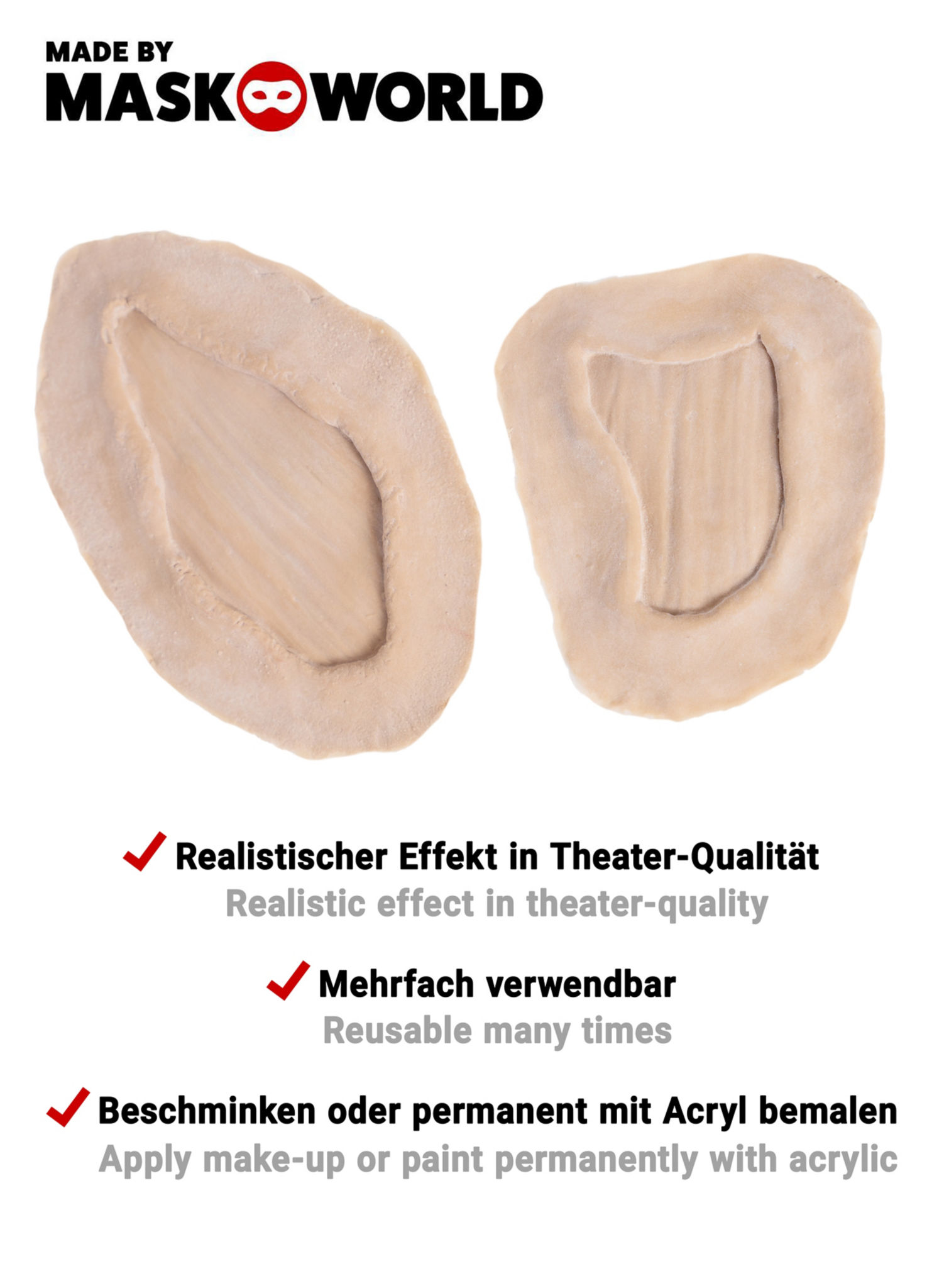 Offene Fleischwunde Latexapplikation