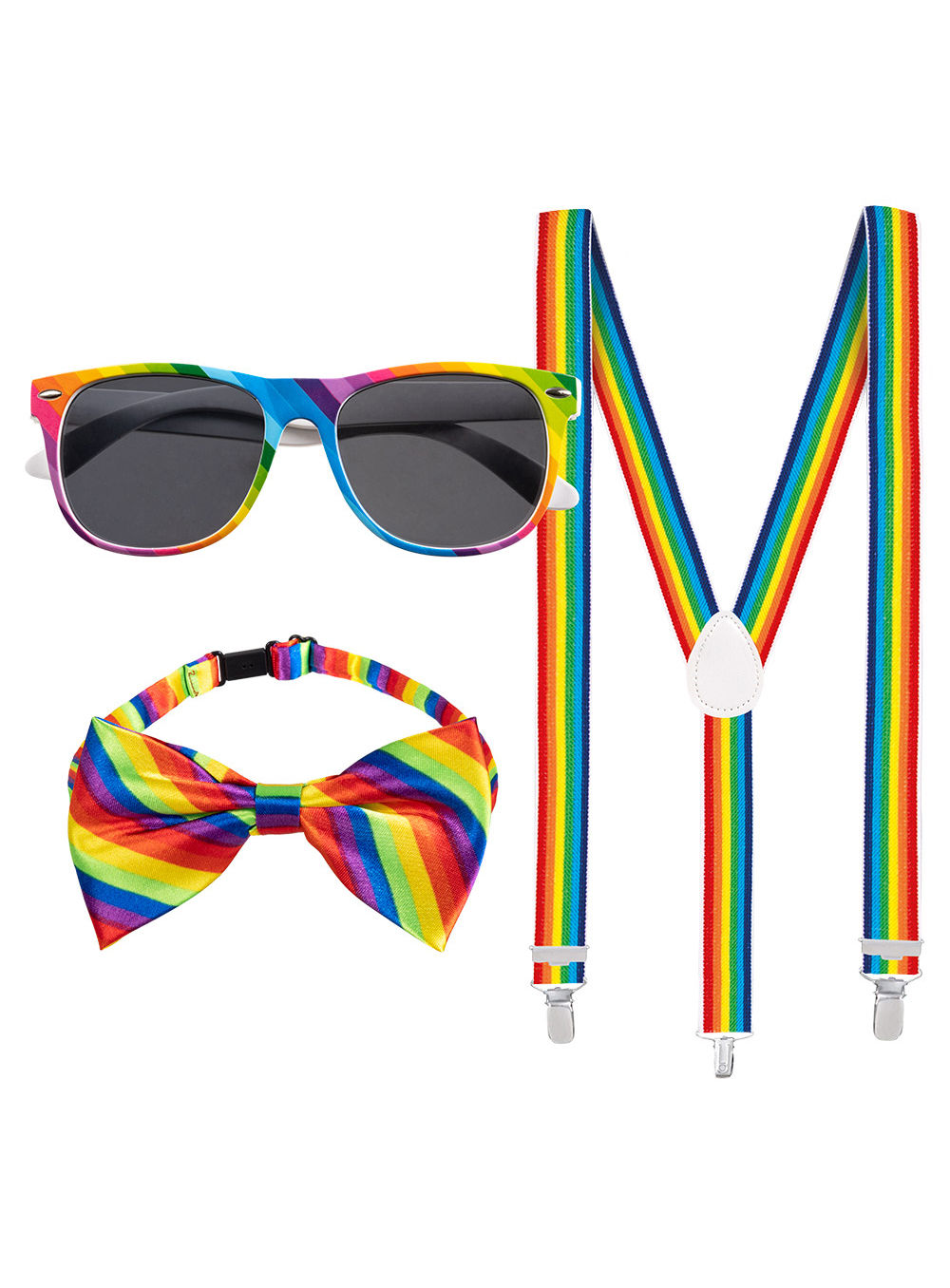 Regenbogenglitter Accessoire-Set