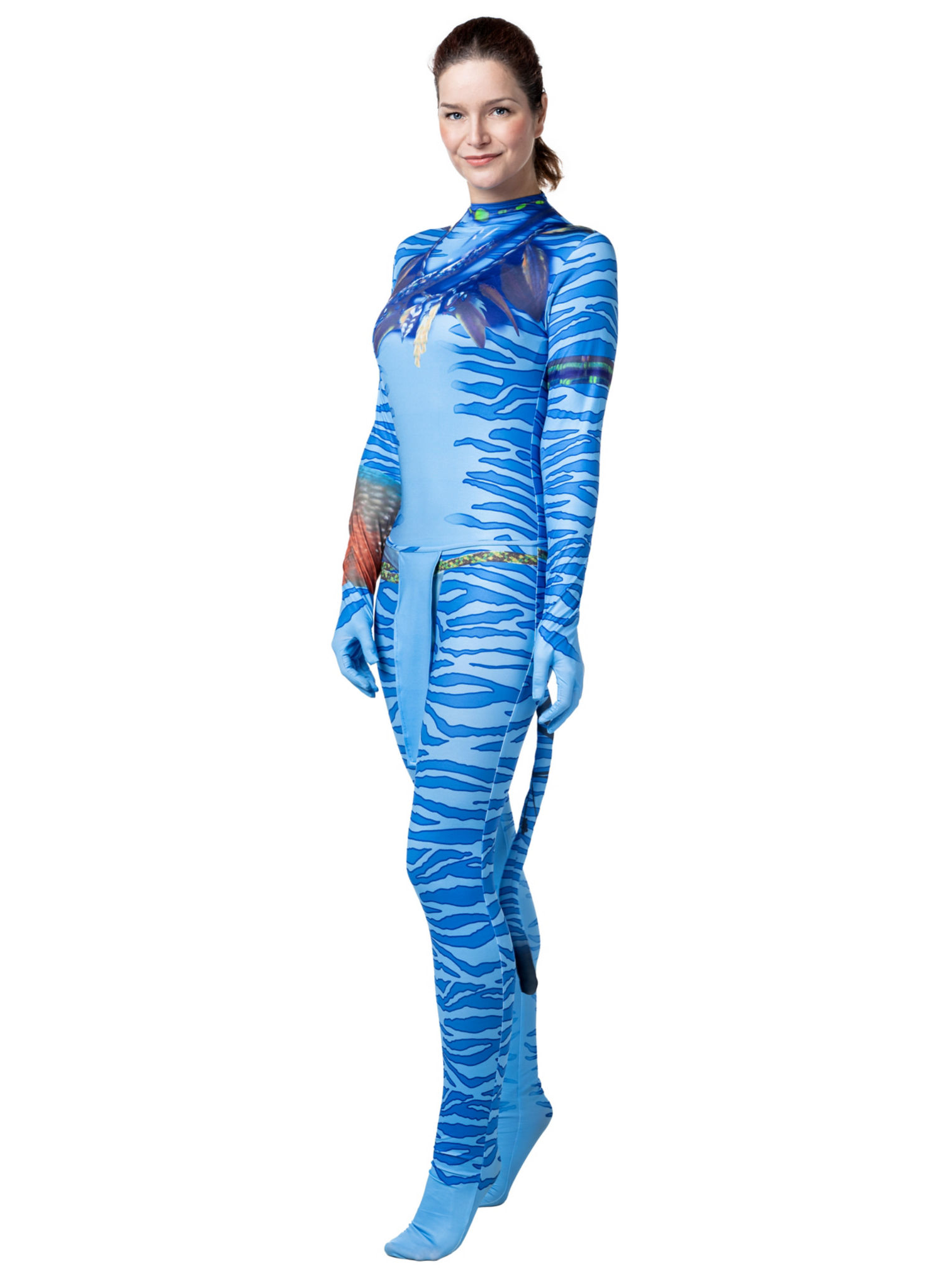 Blaue Stammeskriegerin Kostüm für Frauen