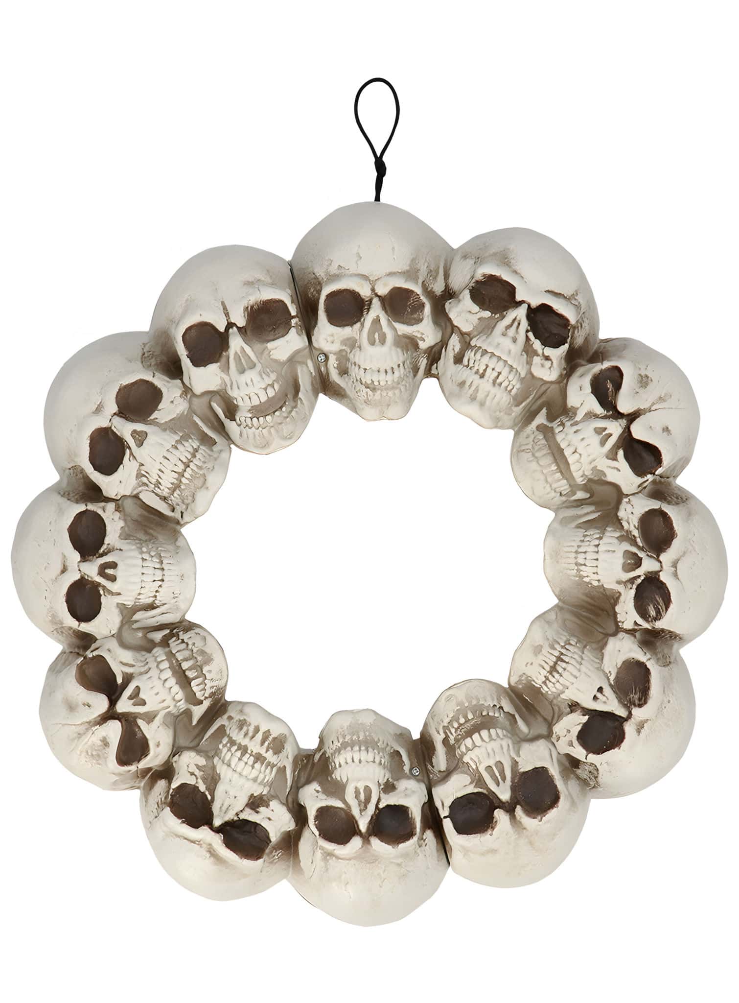Couronne de crânes – Décoration d'Halloween 39 x 39 cm