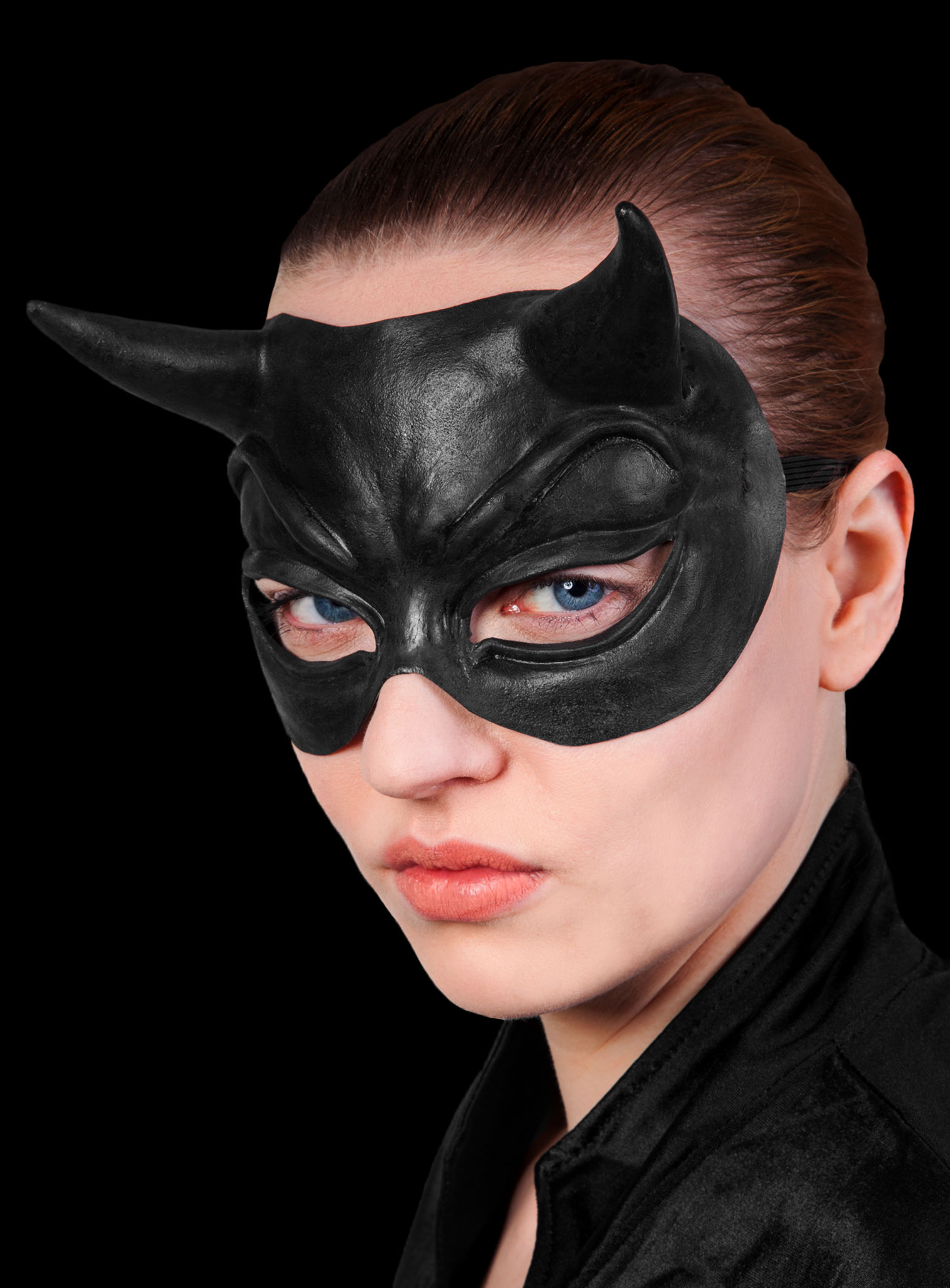 Mephisto Teufel Halbmaske schwarz