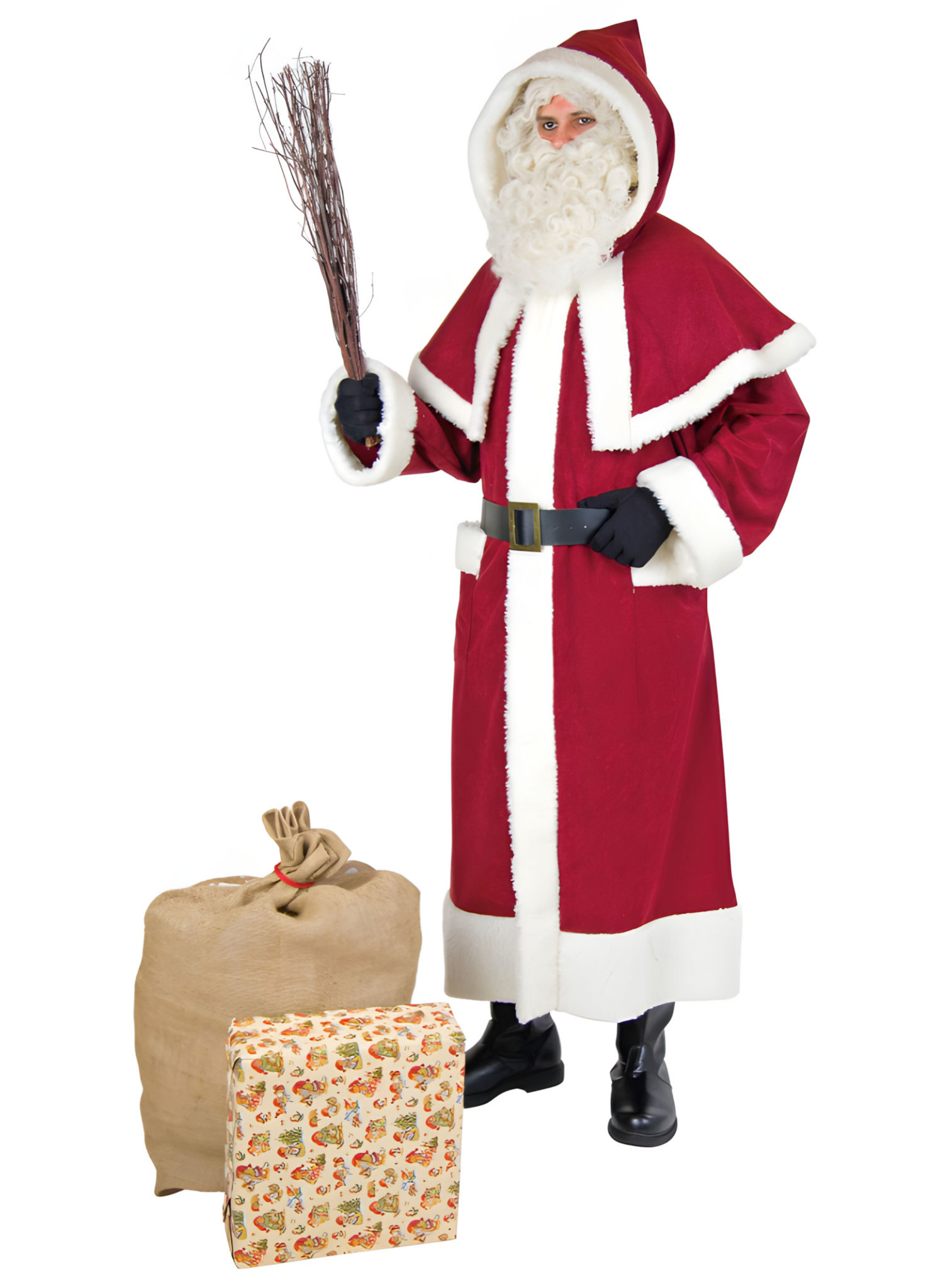 Weihnachtsmann Kapuzenmantel klassisch