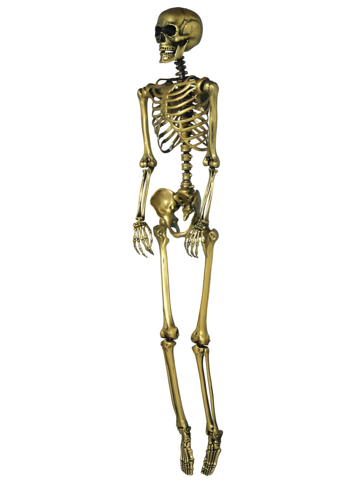 Goldenes Skelett – Halloweendeko 90 cm