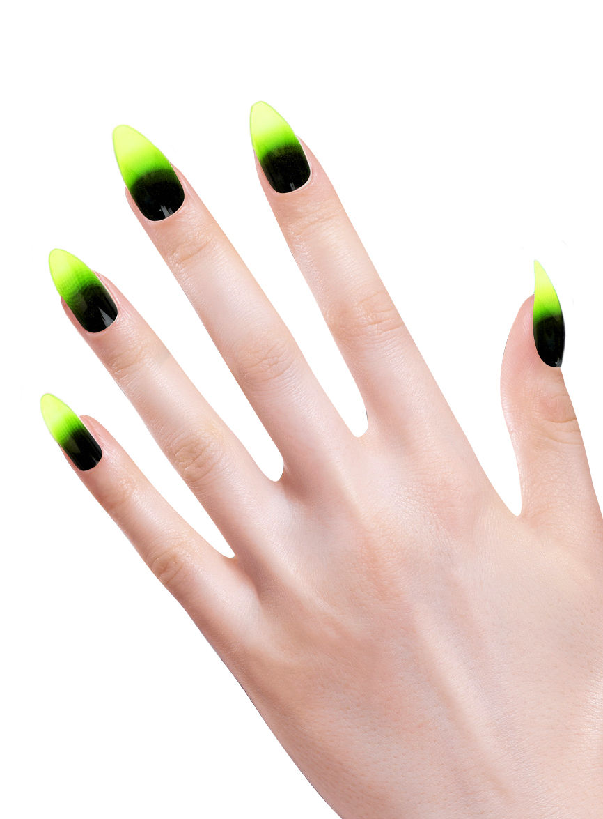 Stiletto Fingernägel giftgrün