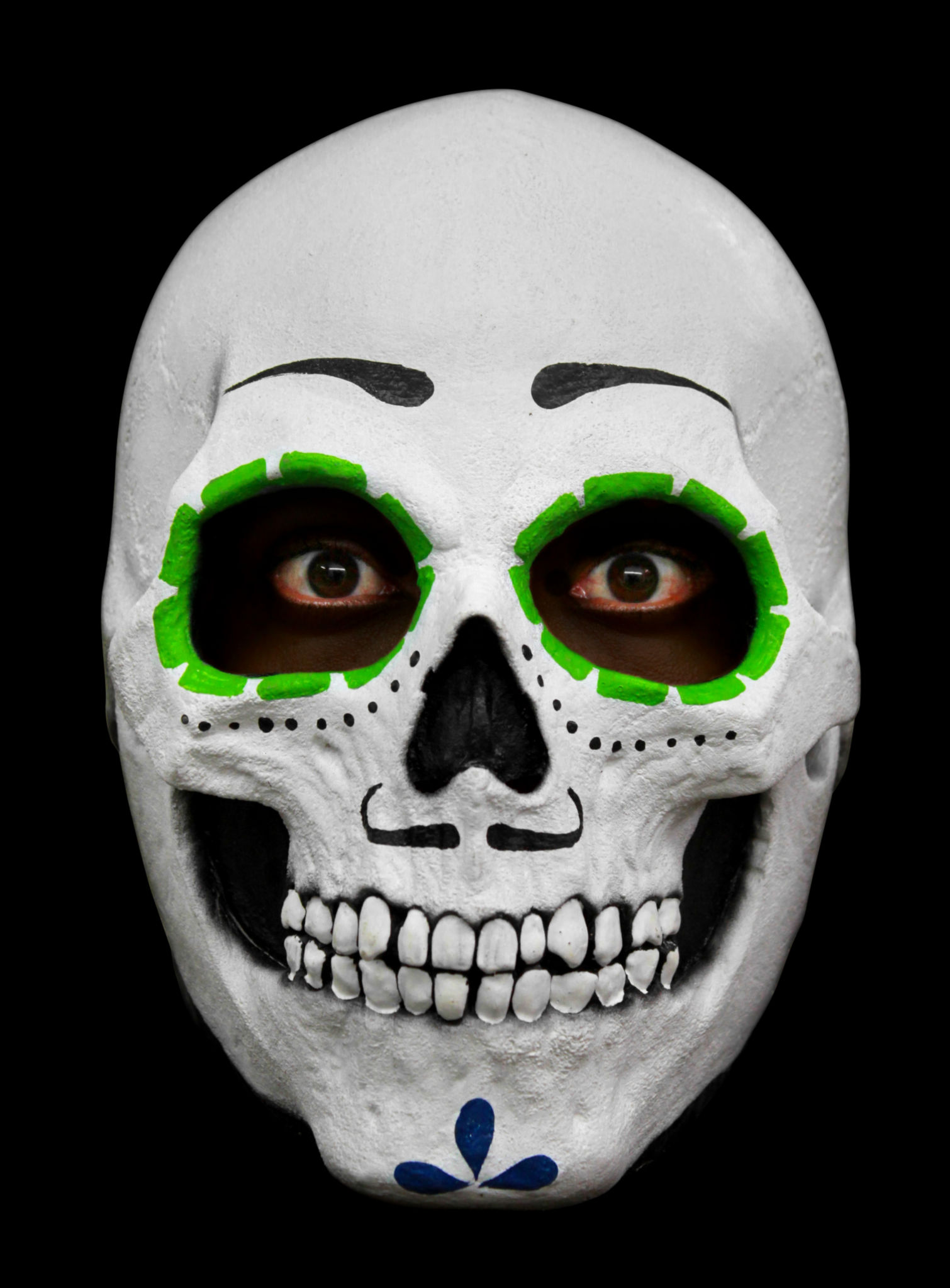 Mexikanische Calaca Maske aus Latex