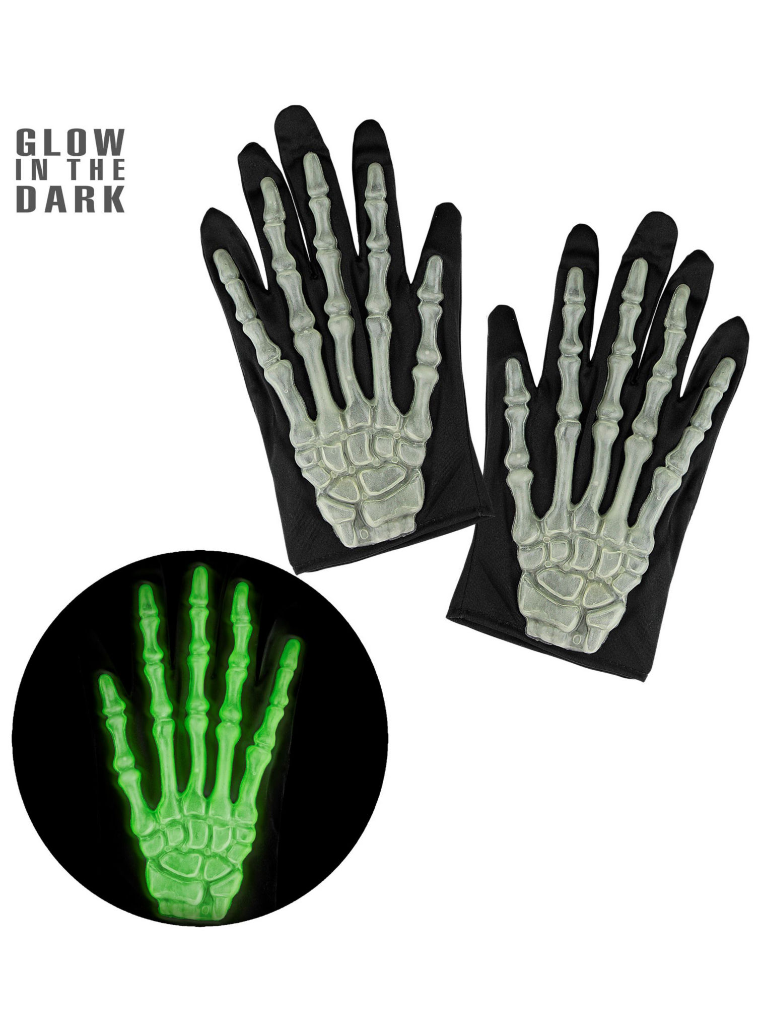 Leuchtende 3D Knochen Handschuhe