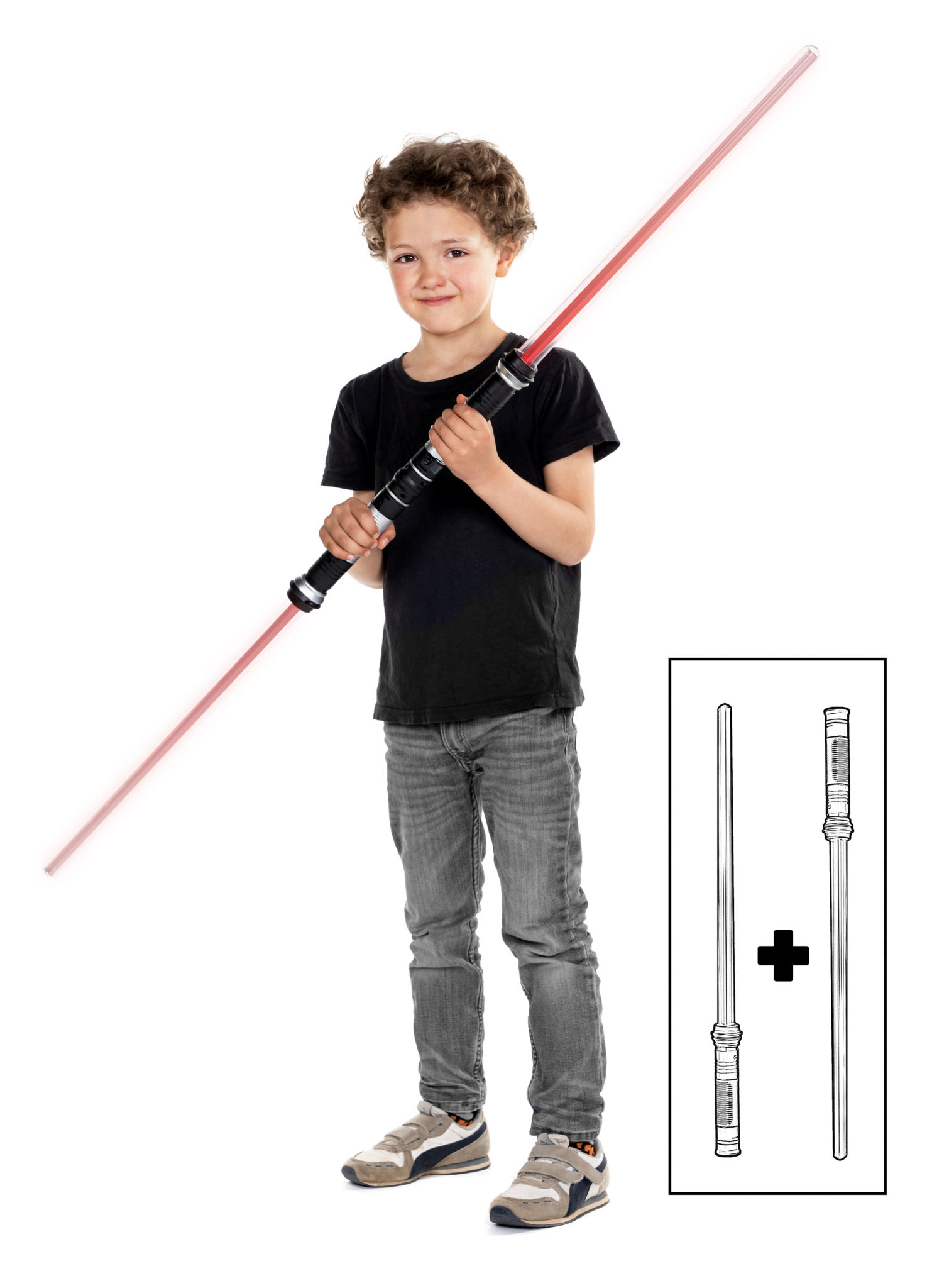 Doppelklingen Connector / Verbinder für Lichtschwert mit Laserschwert Sound-Effekten