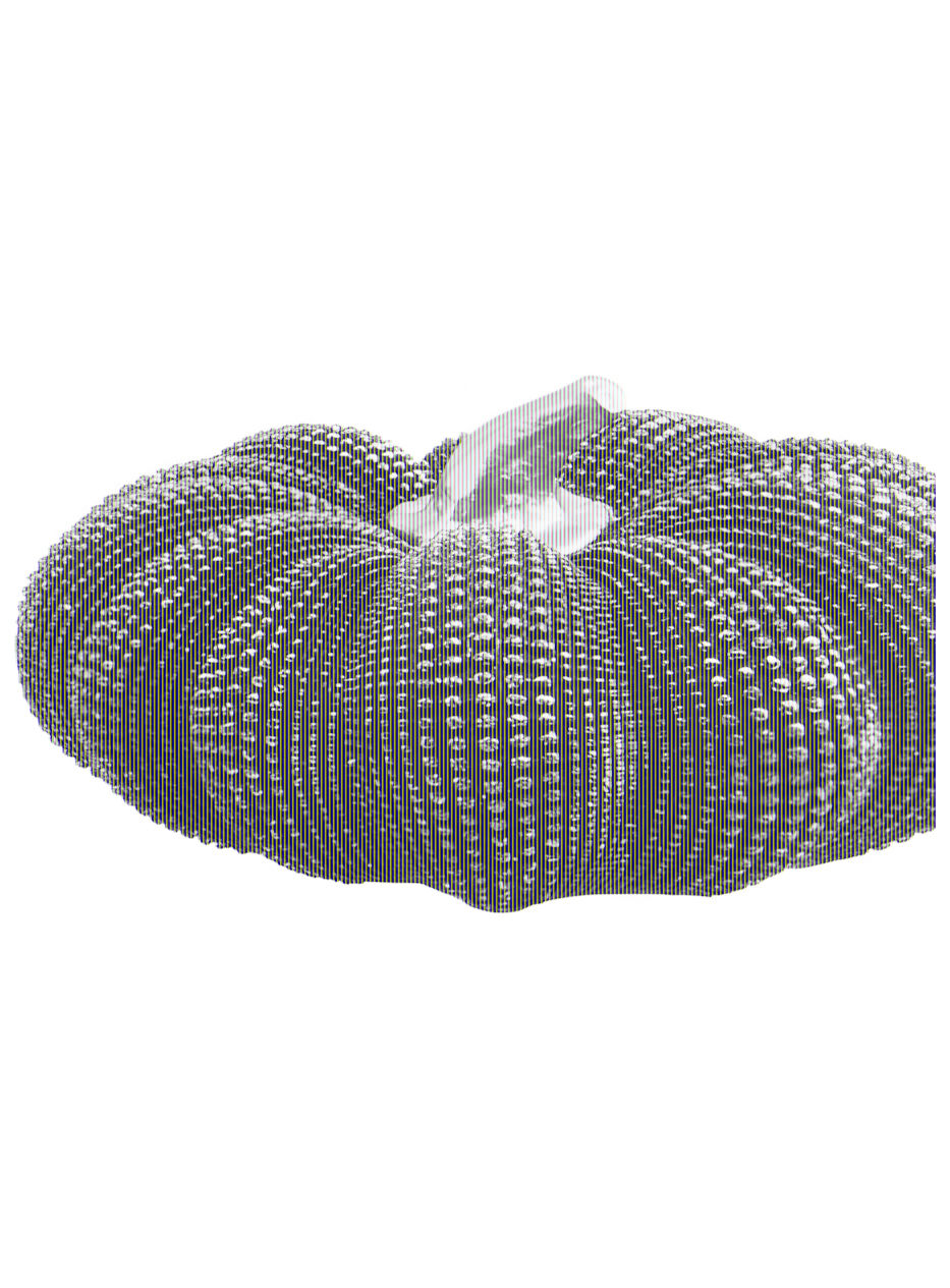 Strukturierter Harzkürbis bronze – Halloweendeko 11 cm