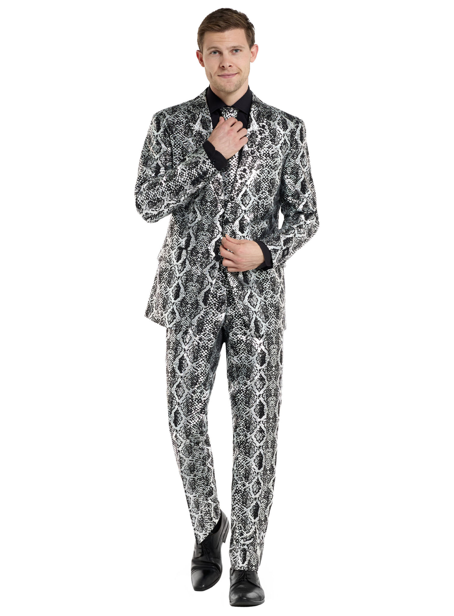 OppoSuits Silver Snakes Anzug